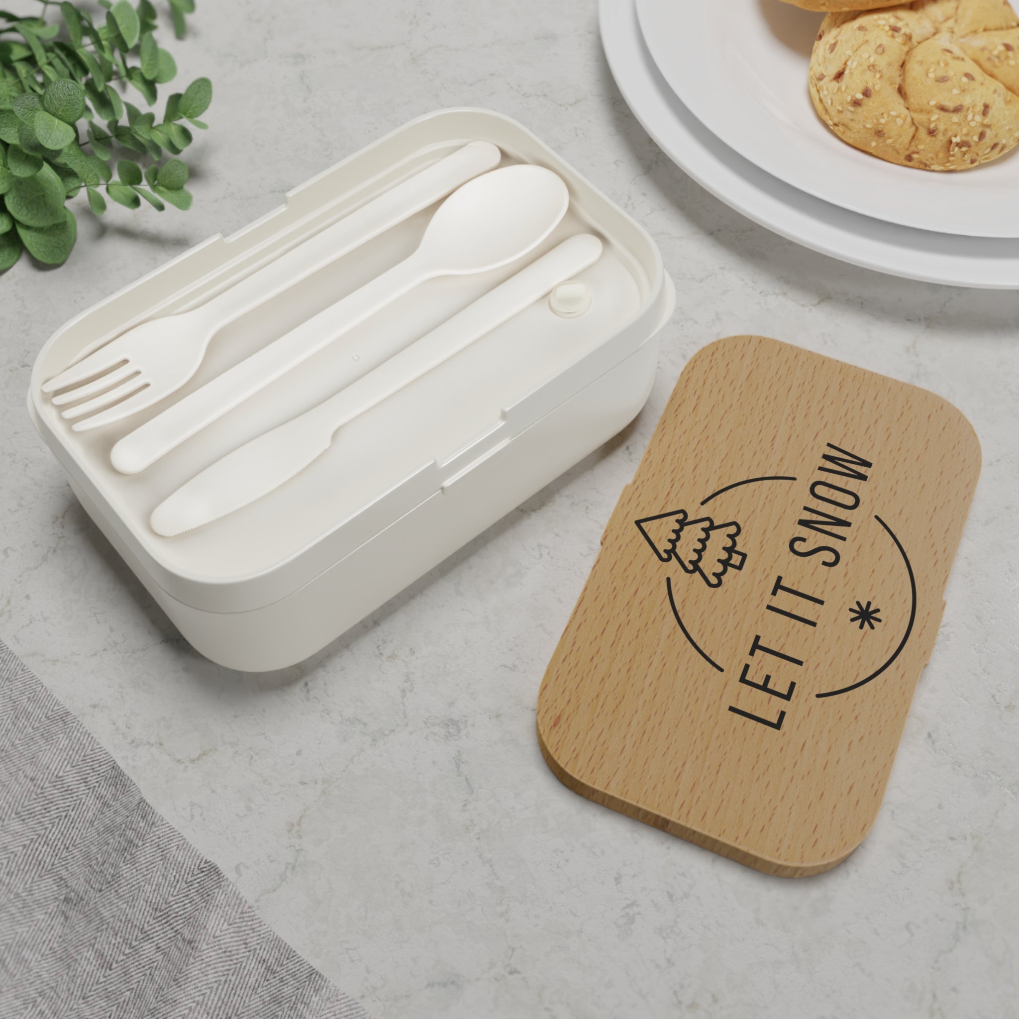 Let It Snow Bento Lunch Box – Eco-Friendly Storage for Winter Meals