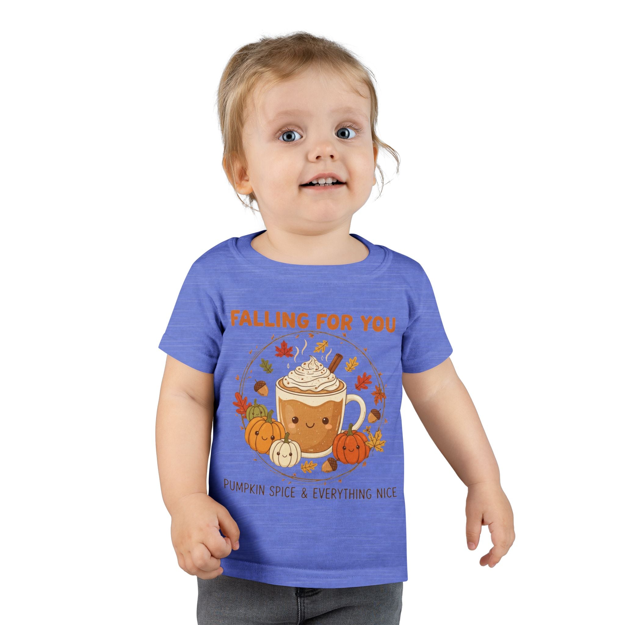 Fall-Themed Toddler T-Shirt, Cute Autumn Tee, Pumpkin Spice Fun, Thanksgiving Outfit, Seasonal Kids Apparel