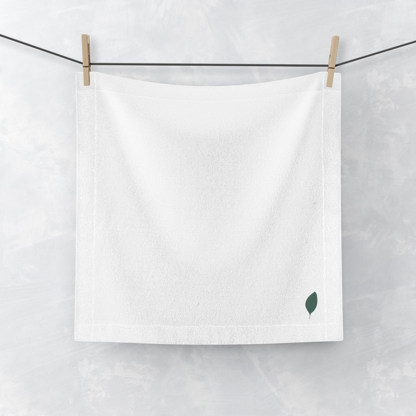 Simple Leaf Face Towel, Spa Gift, Bathroom Decor, Eco-Friendly Towel, Self-Care Essentials, Premium Quality Washcloth