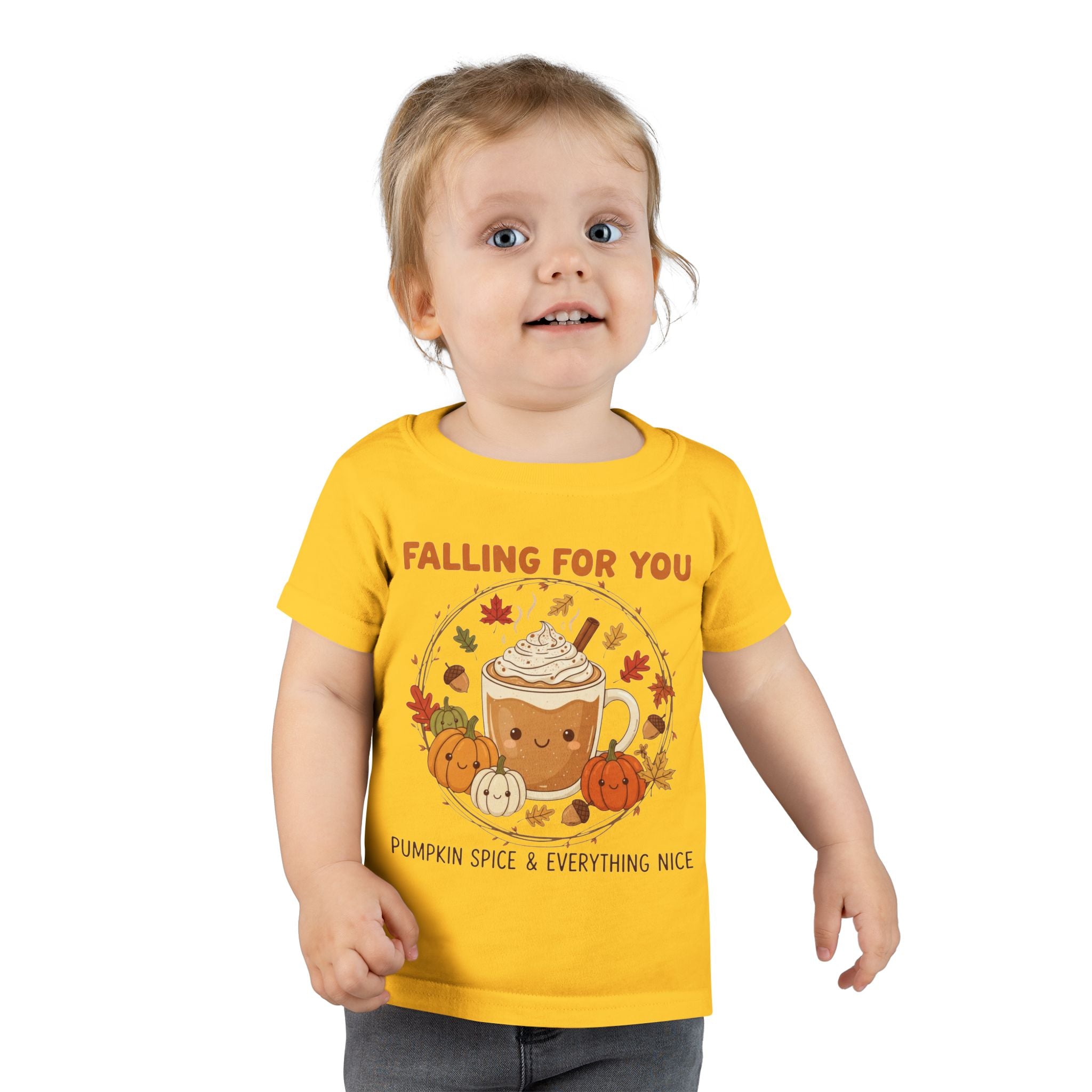 Fall-Themed Toddler T-Shirt, Cute Autumn Tee, Pumpkin Spice Fun, Thanksgiving Outfit, Seasonal Kids Apparel