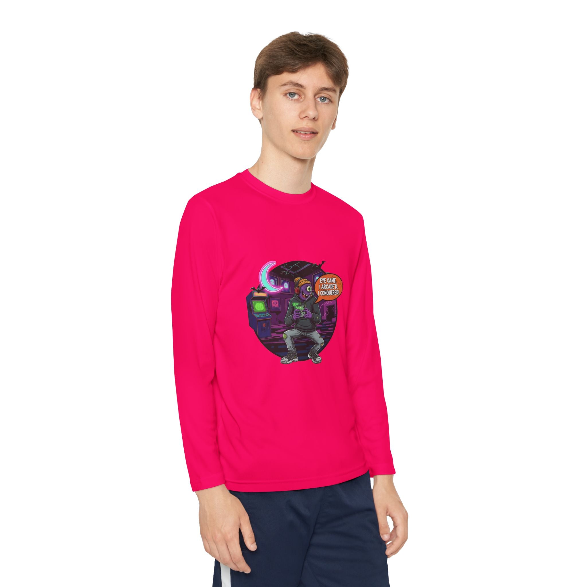 Youth Gamer Long Sleeve Tee, Retro Gaming Gift, Unisex Shirt, Video Game Apparel, Cute Gamer Top, Everyday Casual Wear