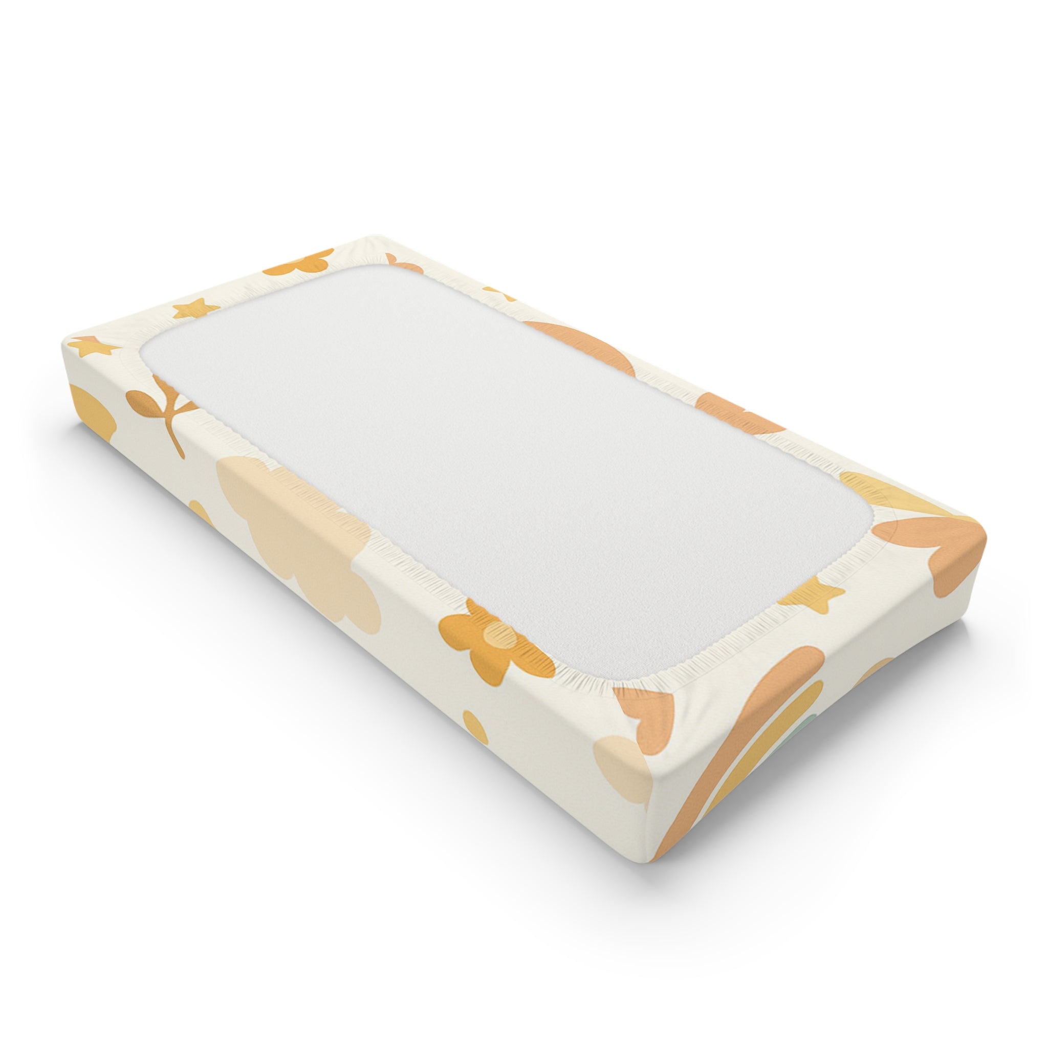 Whimsical Baby Changing Pad Cover with Cloud and Animal Design