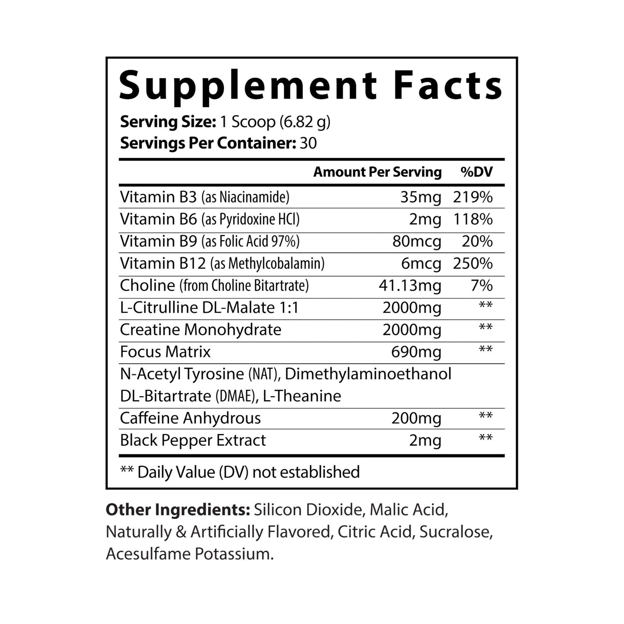 Base Camp Vital Pre-Workout Supplement, Fruit Punch (204g, 7.1oz)