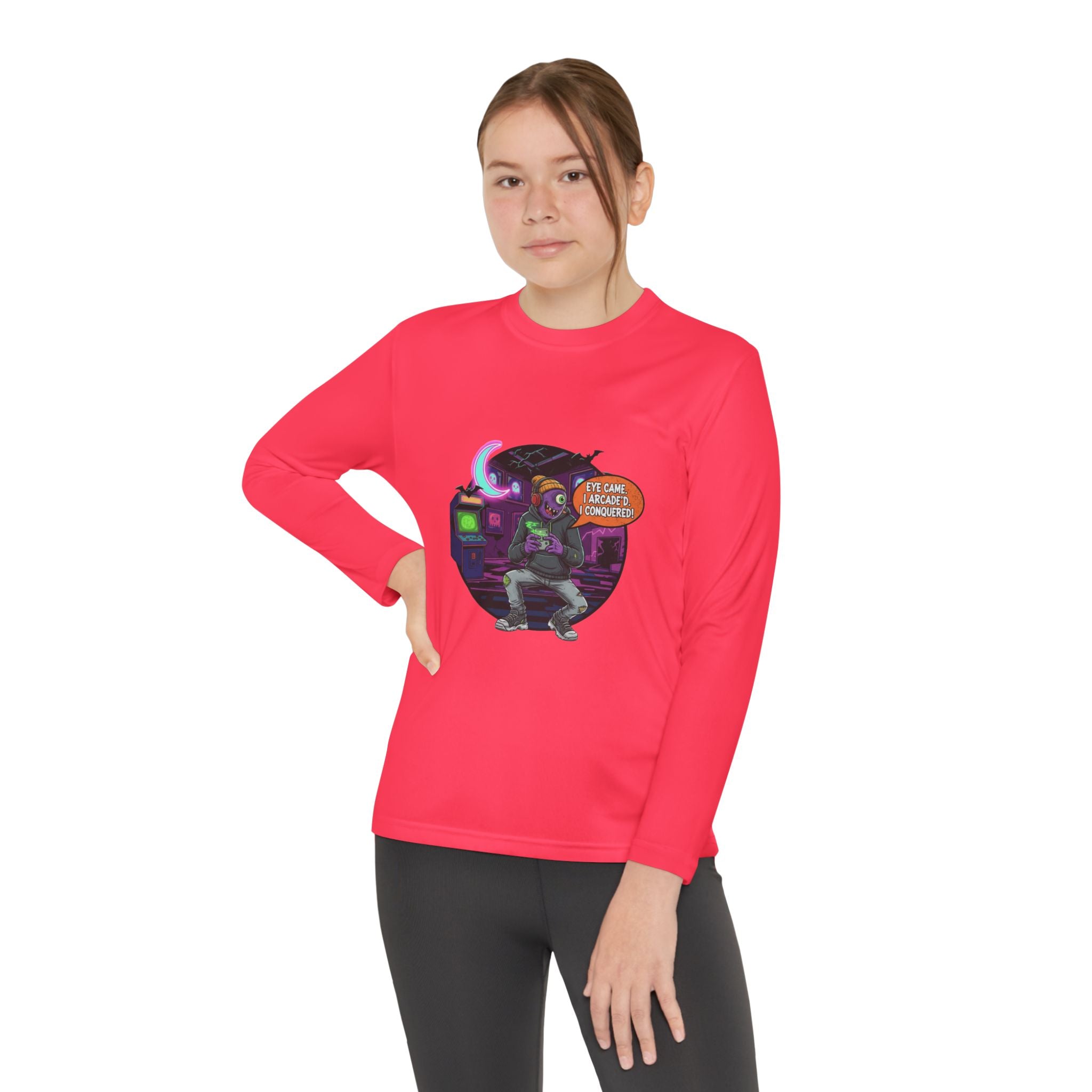Youth Gamer Long Sleeve Tee, Retro Gaming Gift, Unisex Shirt, Video Game Apparel, Cute Gamer Top, Everyday Casual Wear