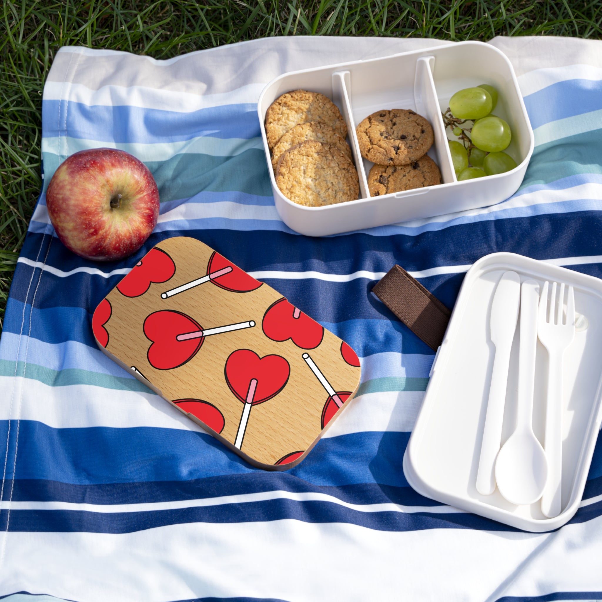 Cute Heart Lollipop Bento Lunch Box for Kids