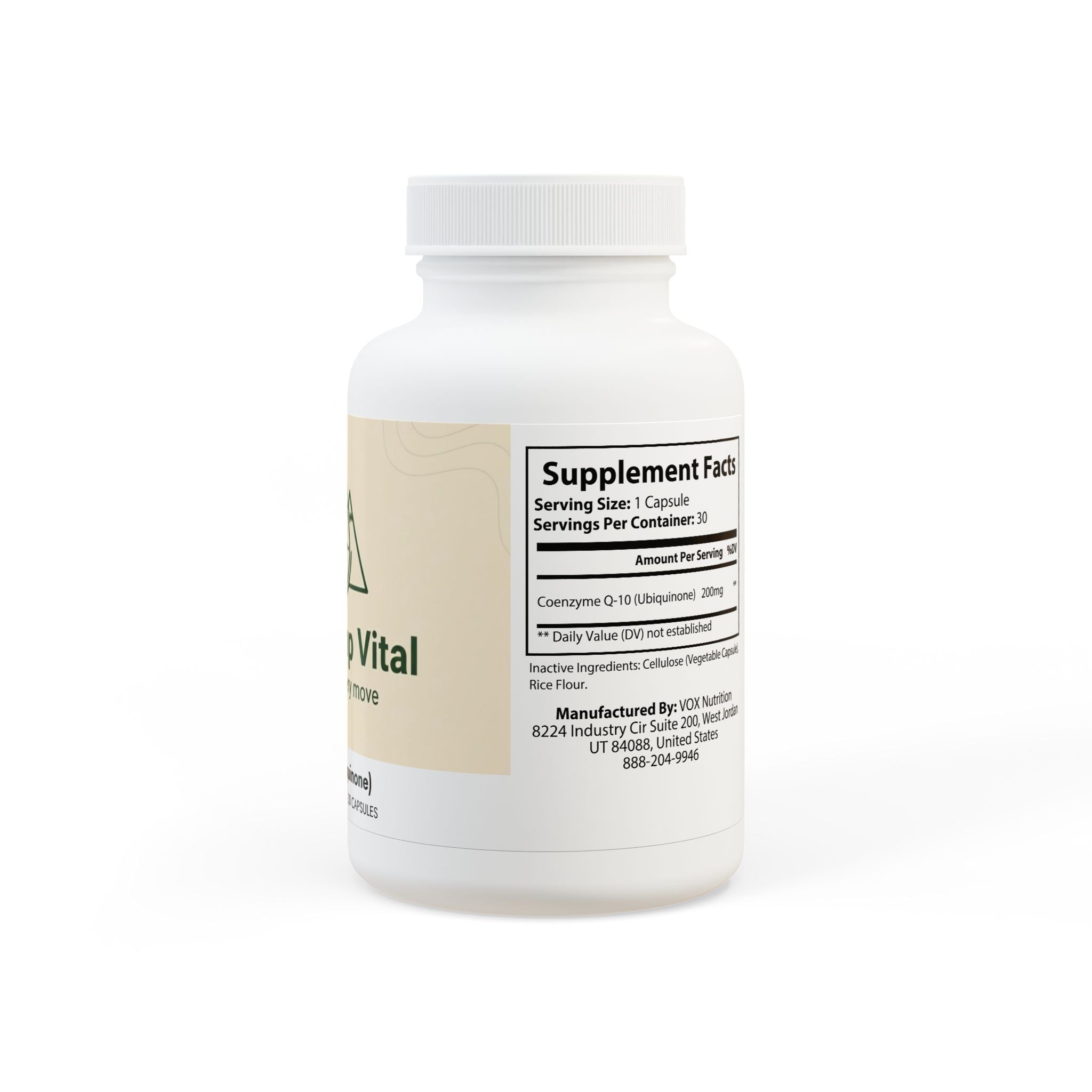 Base Camp Vital CoQ10 (Ubiquinone) Supplement (30 Capsules)