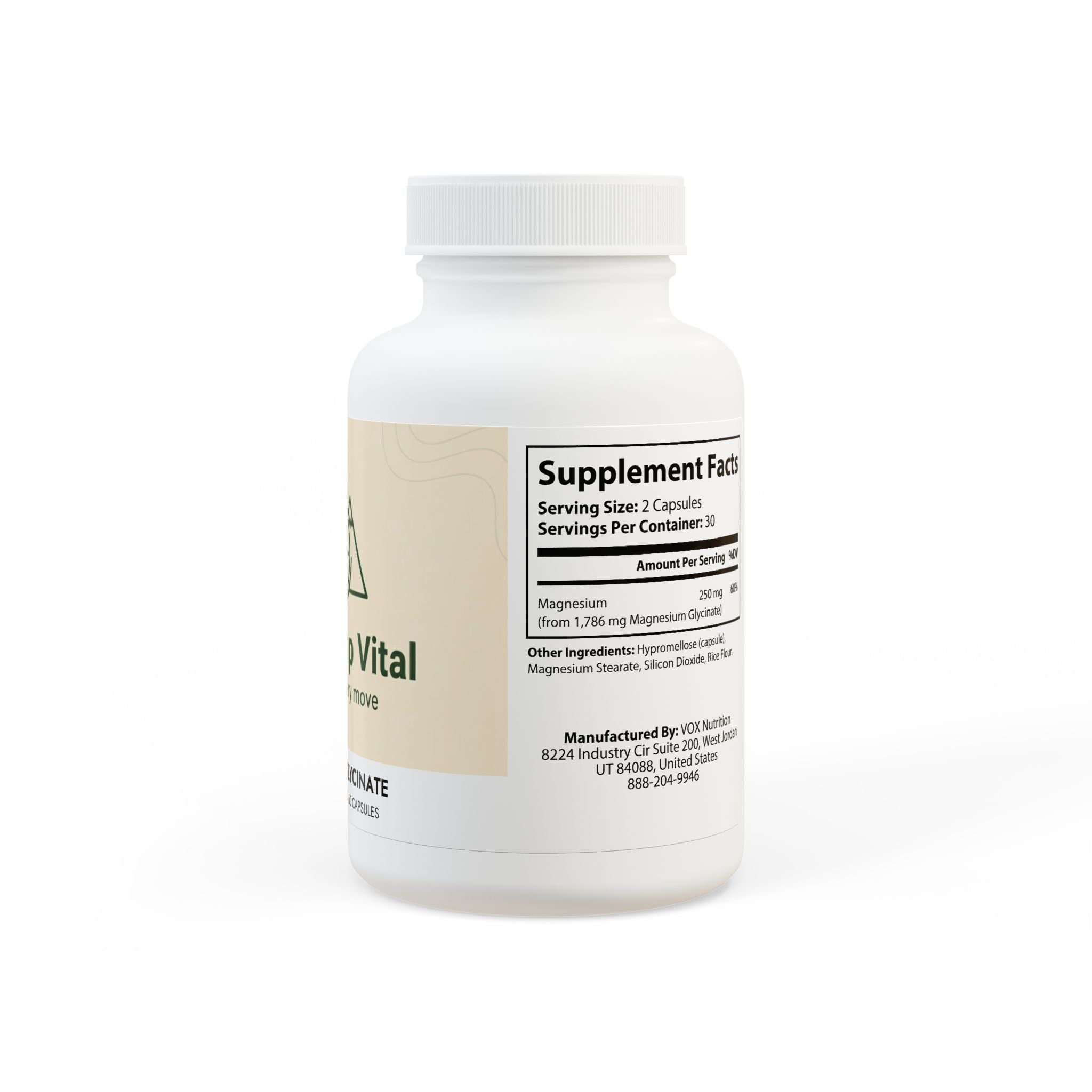 Base Camp Vital Magnesium Glycinate Supplement (60 Capsules)