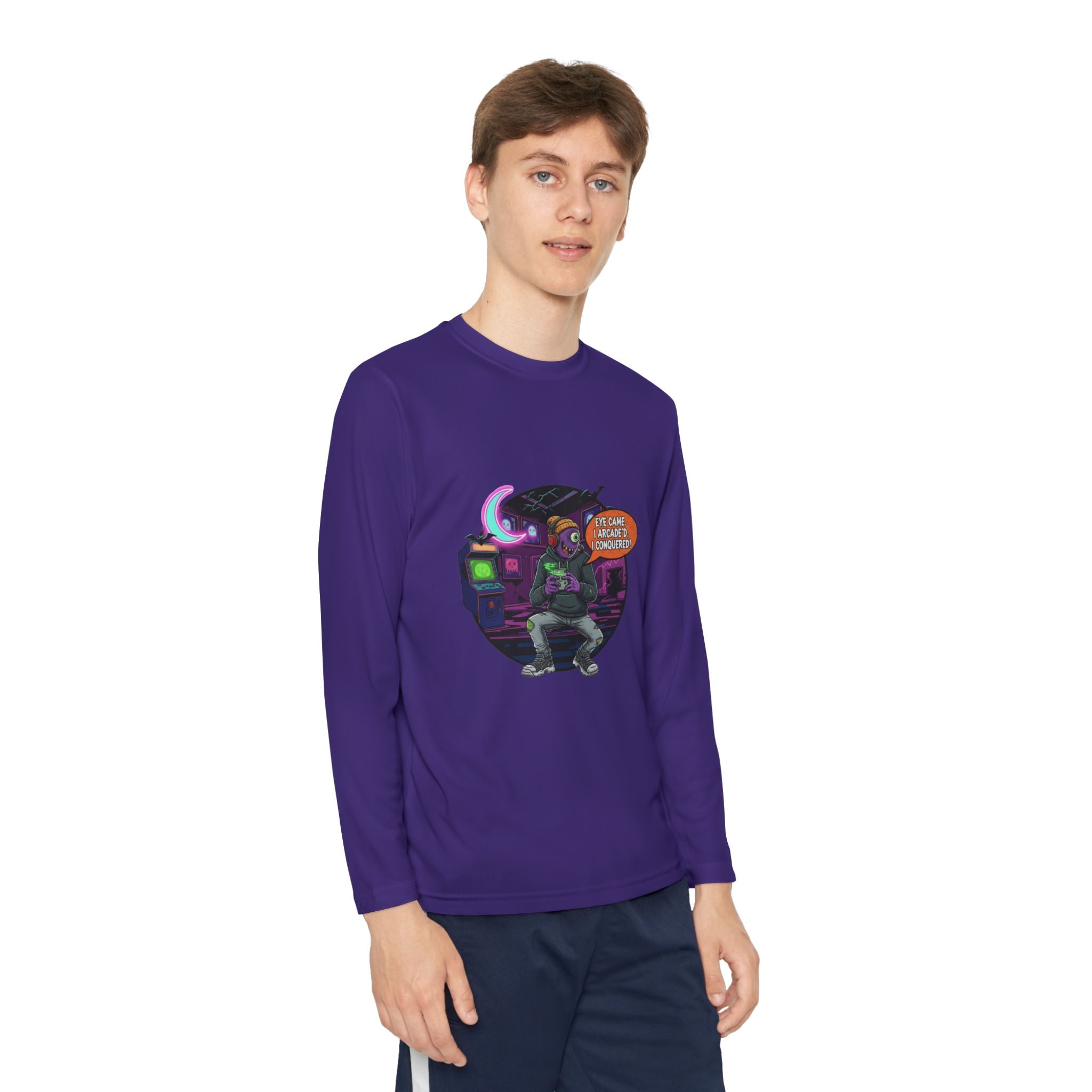 Youth Gamer Long Sleeve Tee, Retro Gaming Gift, Unisex Shirt, Video Game Apparel, Cute Gamer Top, Everyday Casual Wear