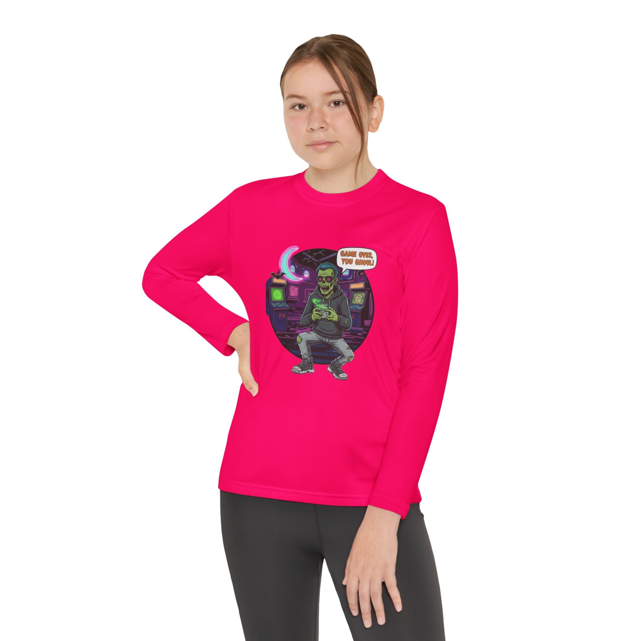 Youth Long Sleeve Tee, Gamer Shirt, Kids Graphic Tee, Halloween Costume Top, Fun Kids Apparel, Birthday Gift for Boys