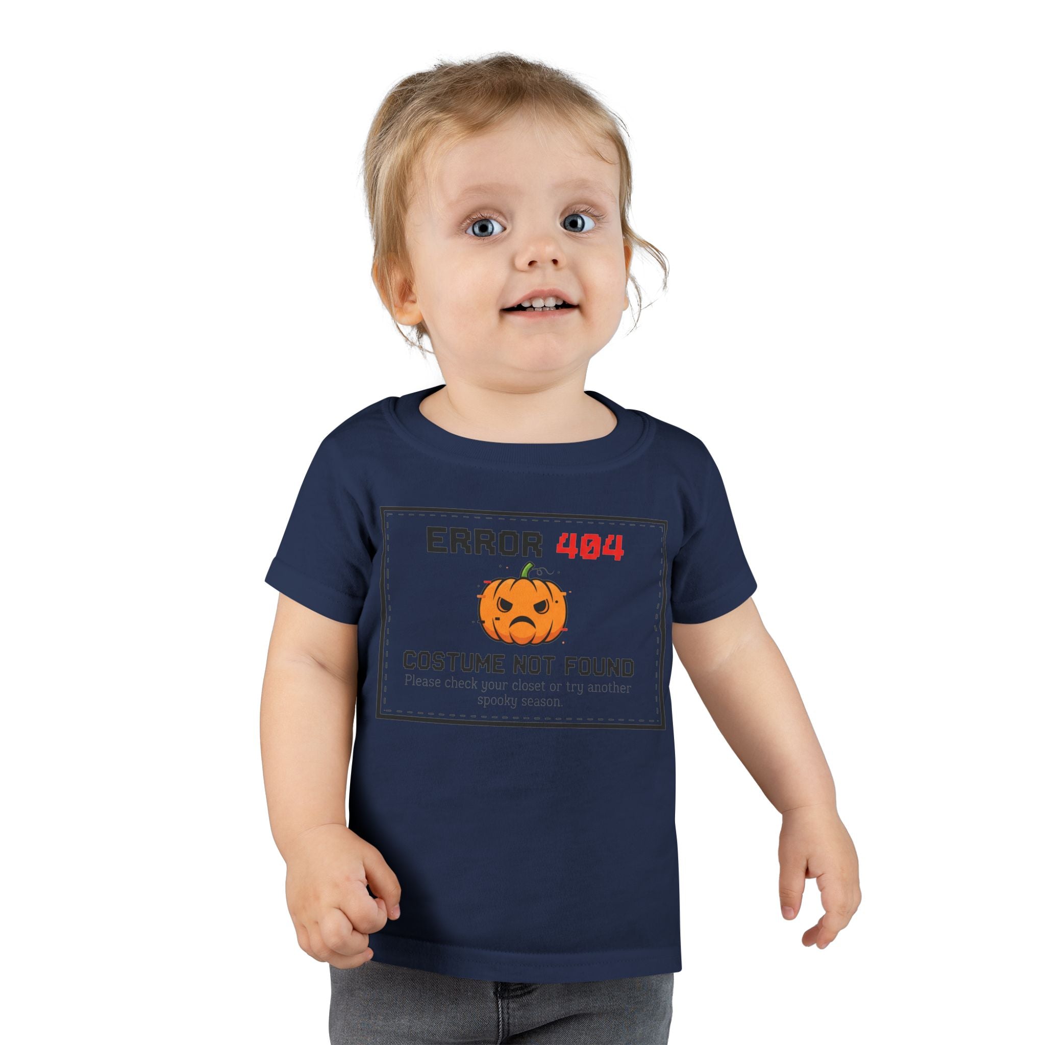 Toddler Halloween T-shirt, Error 404 Costume Not Found Design, Fun Kids Tee, Perfect for Fall Parties, Cute Gift for Toddlers