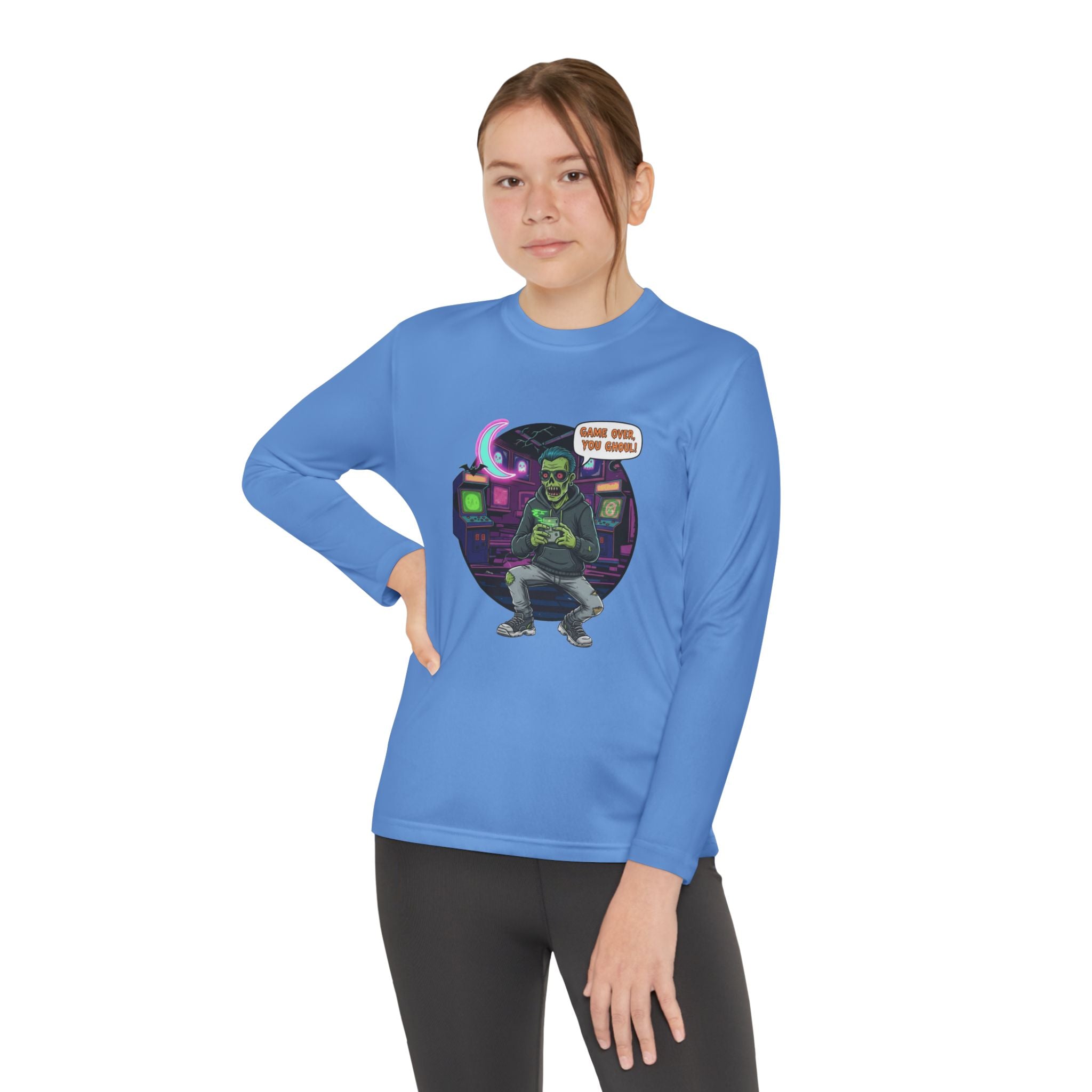 Youth Long Sleeve Tee, Gamer Shirt, Kids Graphic Tee, Halloween Costume Top, Fun Kids Apparel, Birthday Gift for Boys
