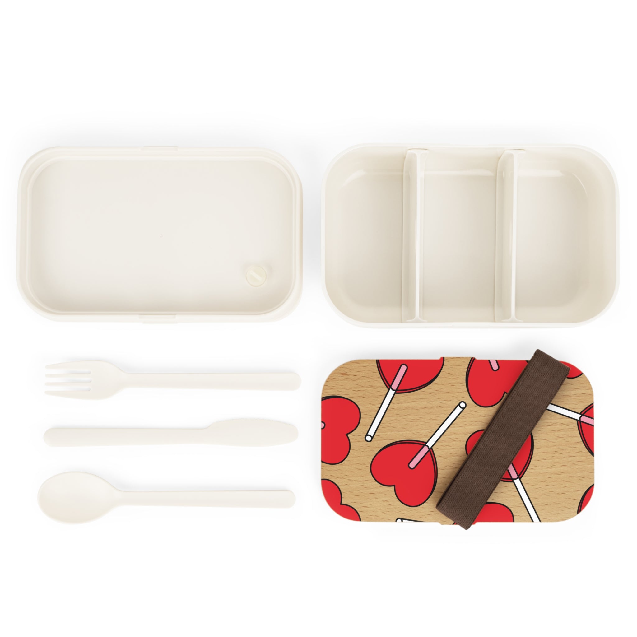 Cute Heart Lollipop Bento Lunch Box for Kids
