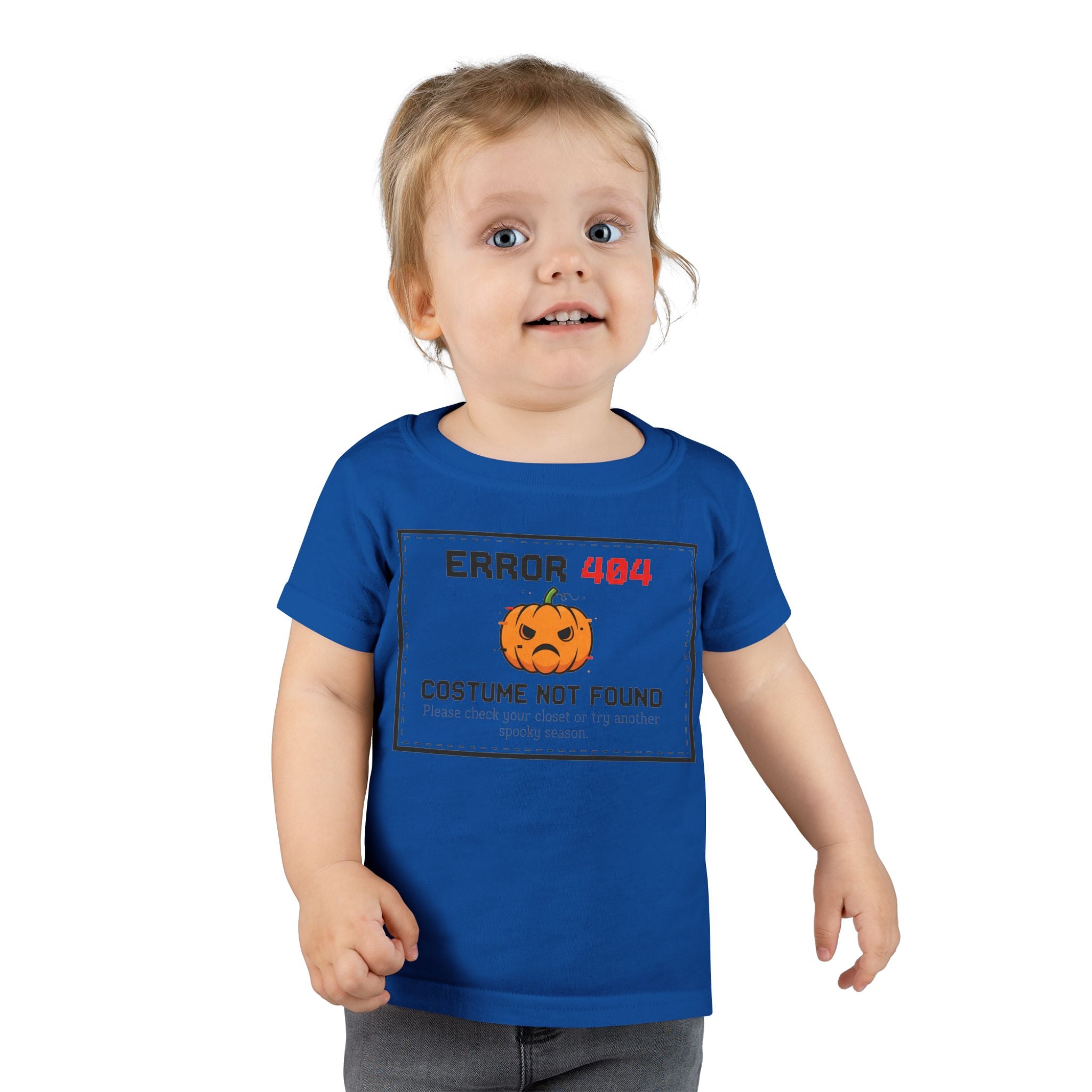 Toddler Halloween T-shirt, Error 404 Costume Not Found Design, Fun Kids Tee, Perfect for Fall Parties, Cute Gift for Toddlers