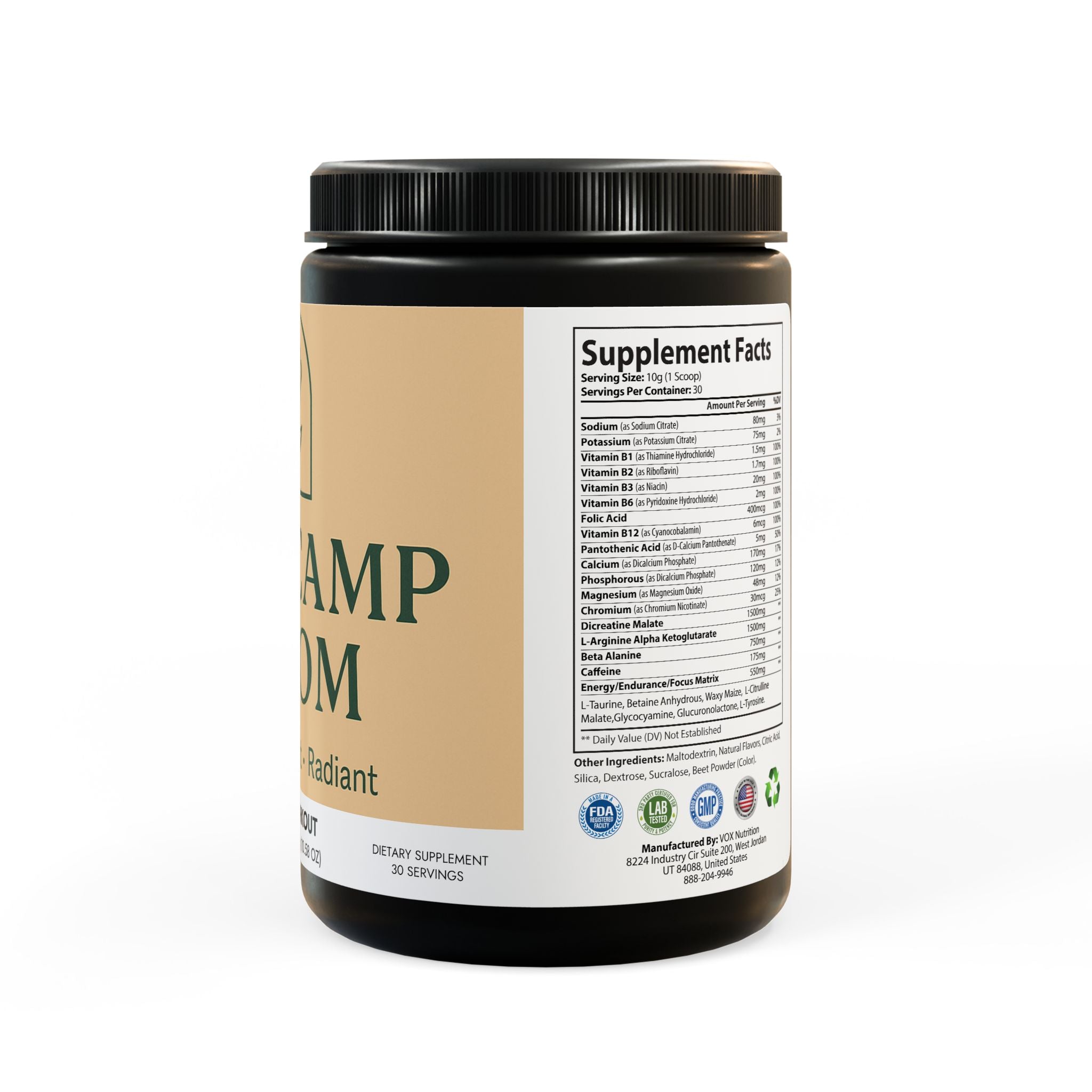 Base Camp Bloom Pre-Workout Supplement, Watermelon (300g, 10.58oz)
