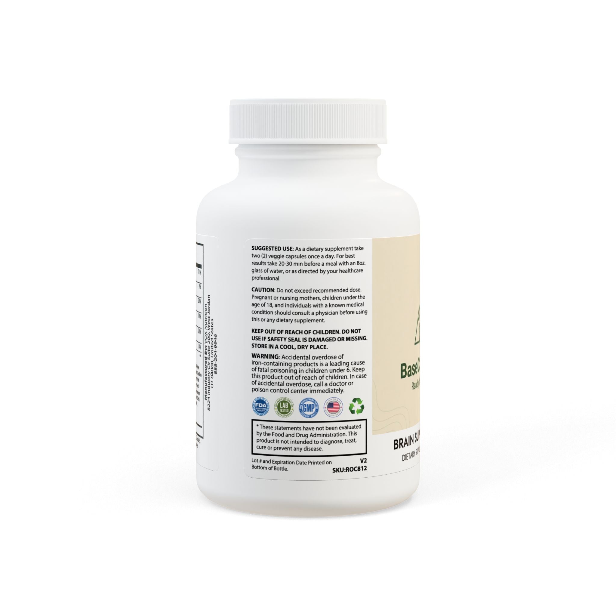 Base Camp Vital Brain Support Complex Supplement (60 Capsules)