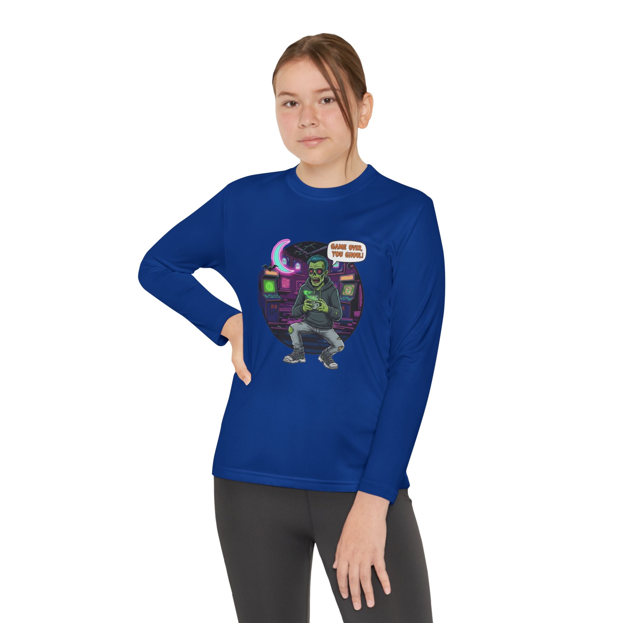 Youth Long Sleeve Tee, Gamer Shirt, Kids Graphic Tee, Halloween Costume Top, Fun Kids Apparel, Birthday Gift for Boys