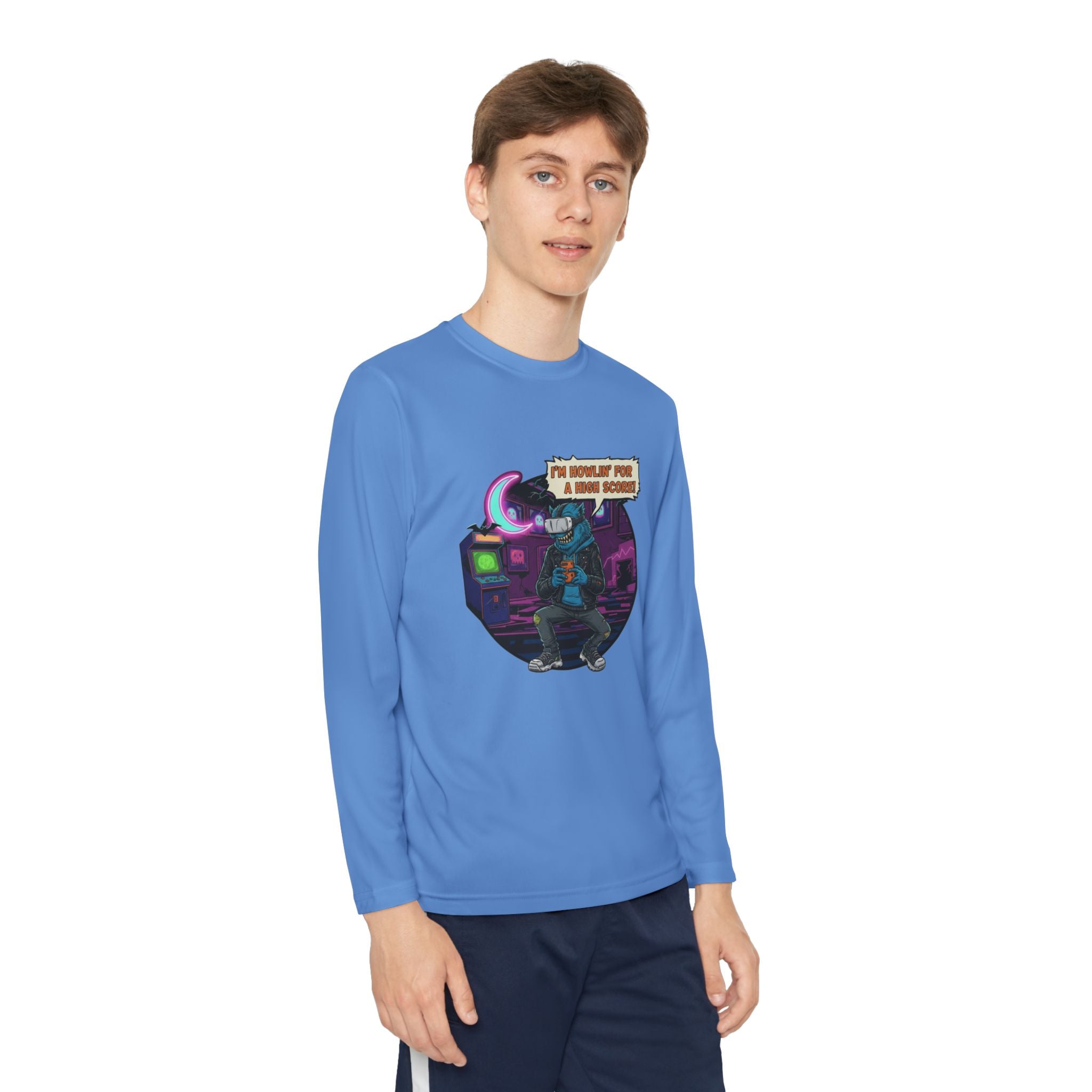 Youth Graphic Long Sleeve Tee - Cool Gamer Vibe, Perfect for Gaming Events, Birthdays, Holidays, Casual Wear, Gift Idea