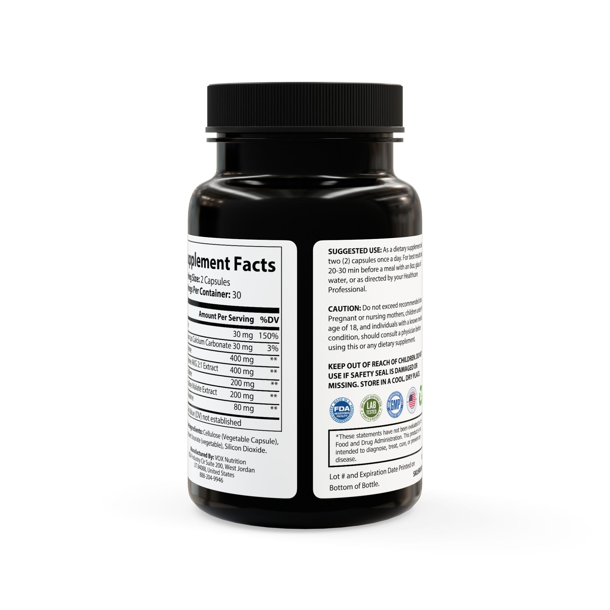 Base Camp Vital L-Arginine Supplement (60 Capsules)