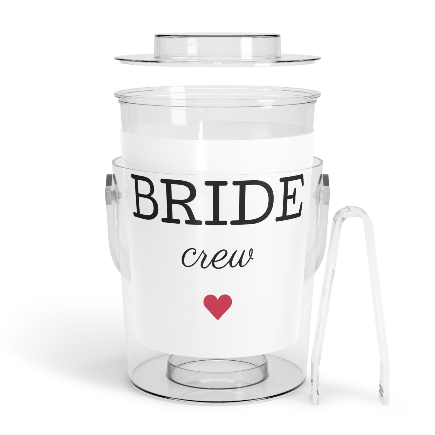 Bride Crew Ice Bucket with Tongs – Bachelorette Party Champagne Cooler