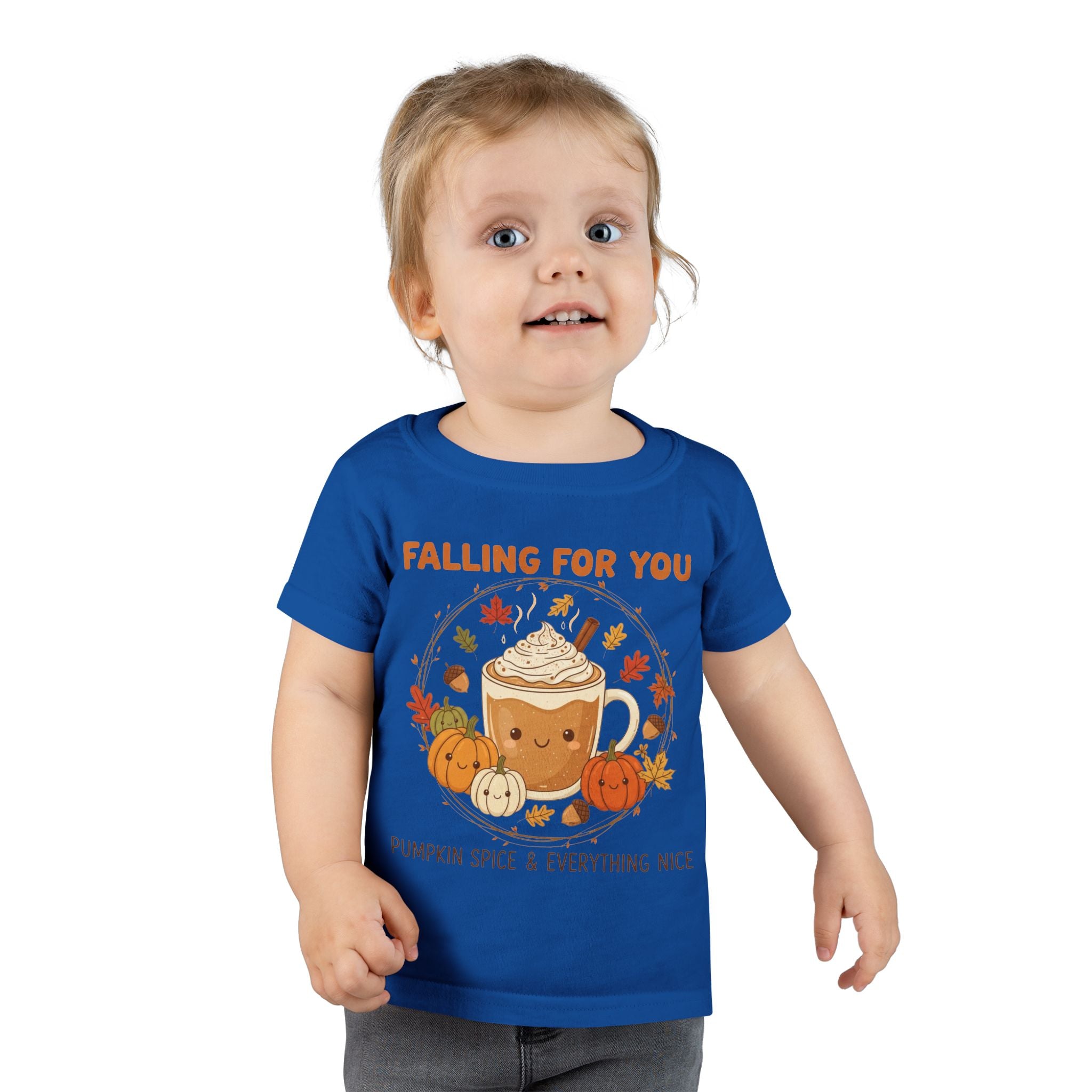 Fall-Themed Toddler T-Shirt, Cute Autumn Tee, Pumpkin Spice Fun, Thanksgiving Outfit, Seasonal Kids Apparel