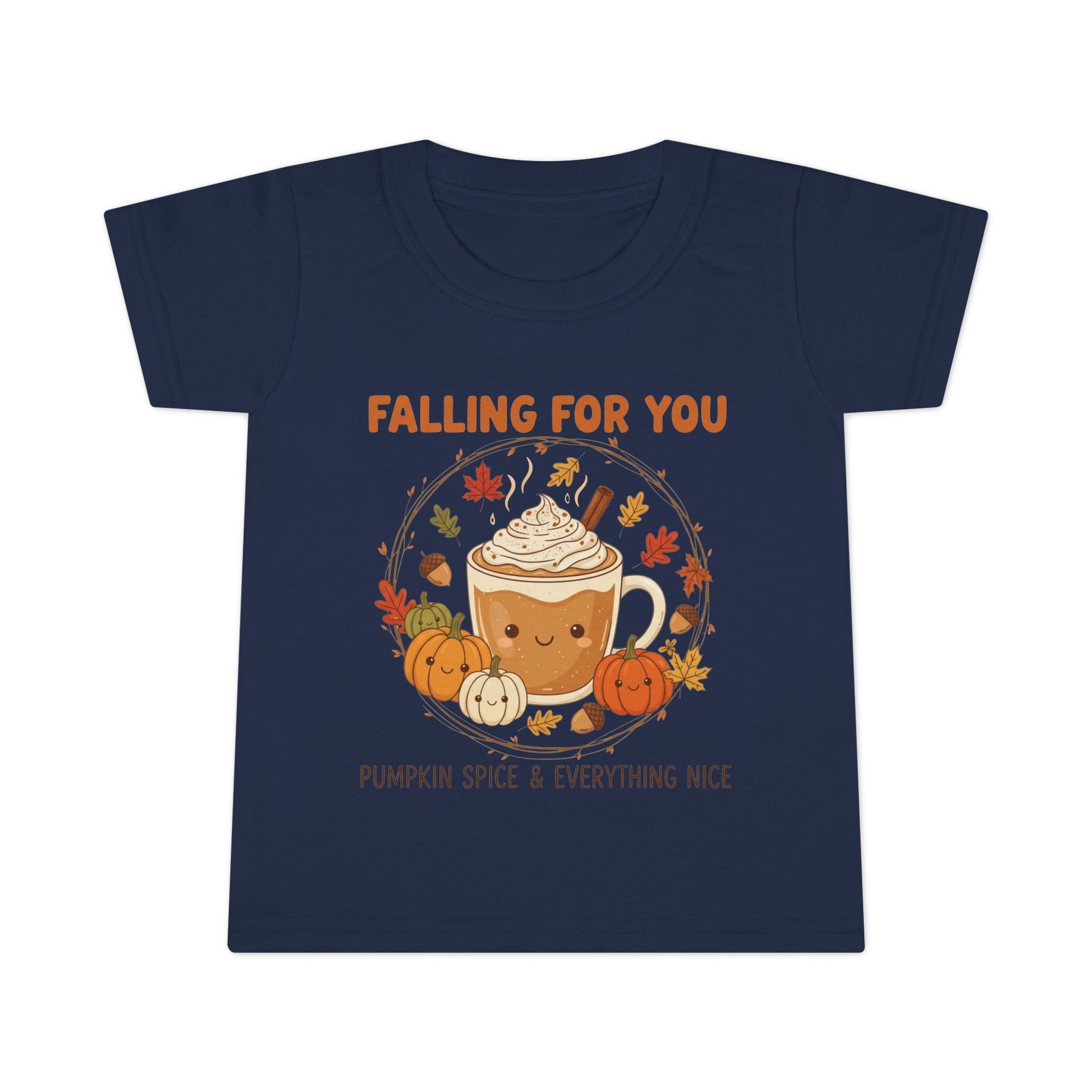 Fall-Themed Toddler T-Shirt, Cute Autumn Tee, Pumpkin Spice Fun, Thanksgiving Outfit, Seasonal Kids Apparel