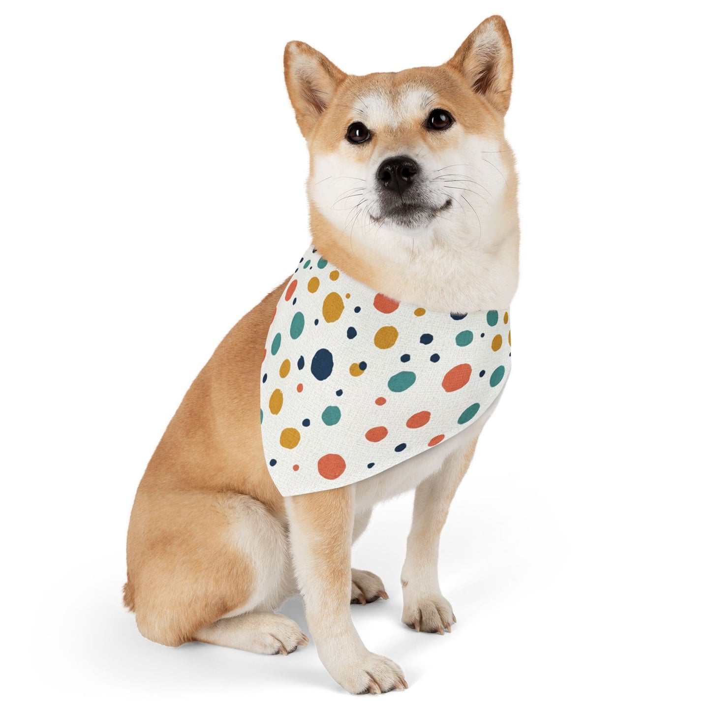 Colorful Polka Dot Pet Bandana Collar - Fun & Stylish Accessory for Dogs