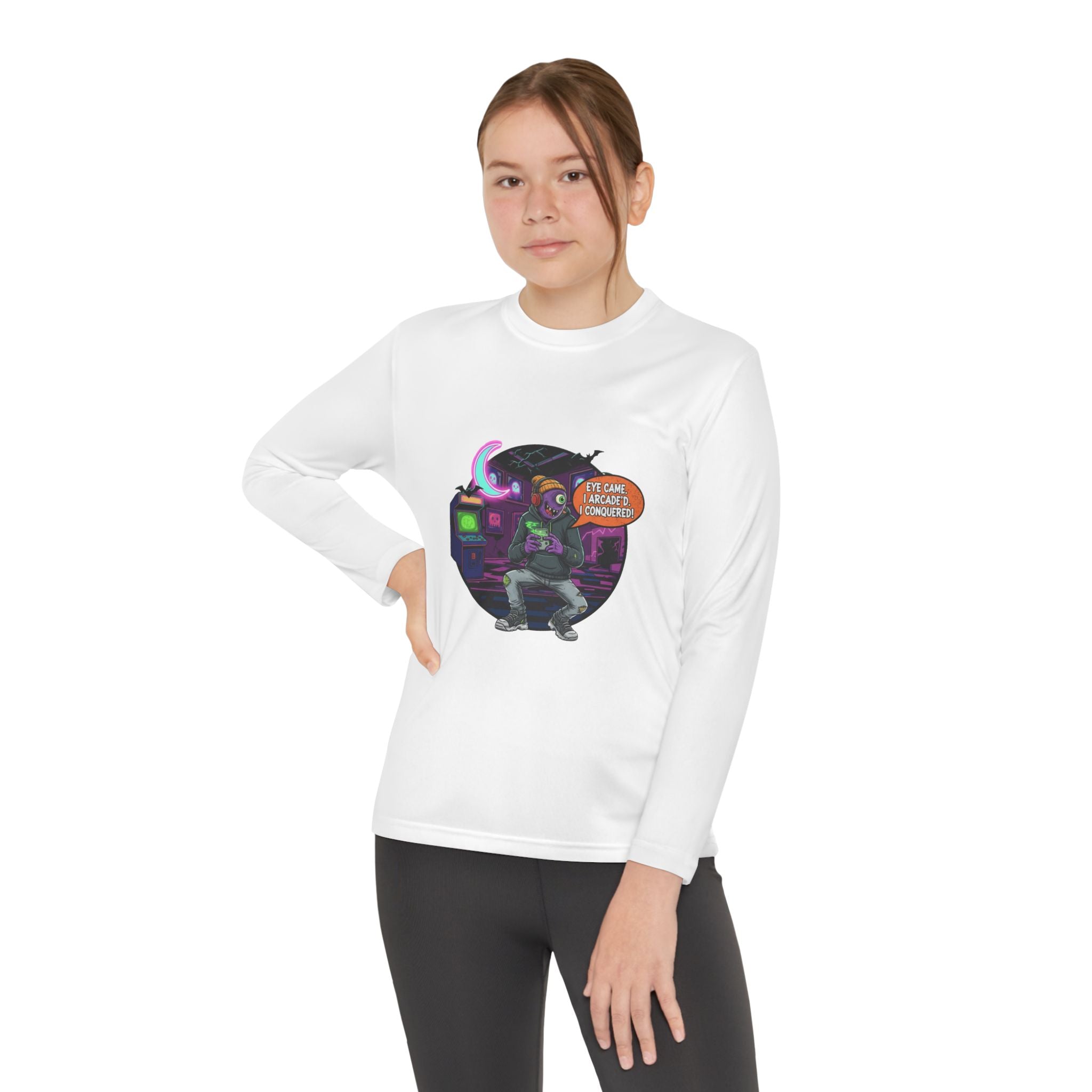 Youth Gamer Long Sleeve Tee, Retro Gaming Gift, Unisex Shirt, Video Game Apparel, Cute Gamer Top, Everyday Casual Wear