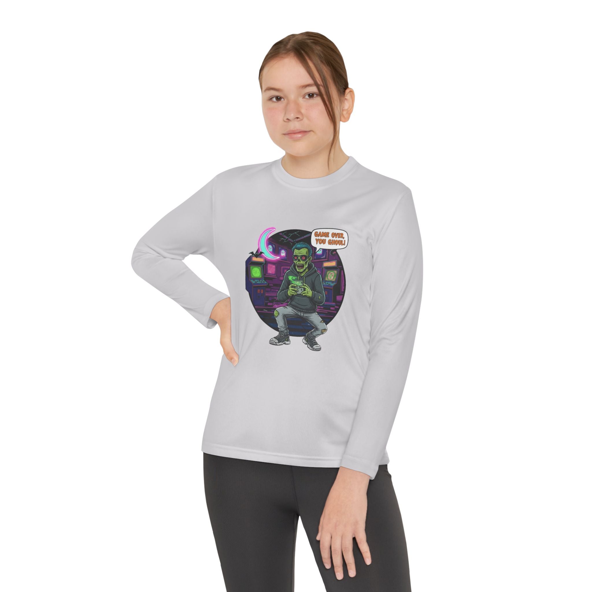 Youth Long Sleeve Tee, Gamer Shirt, Kids Graphic Tee, Halloween Costume Top, Fun Kids Apparel, Birthday Gift for Boys
