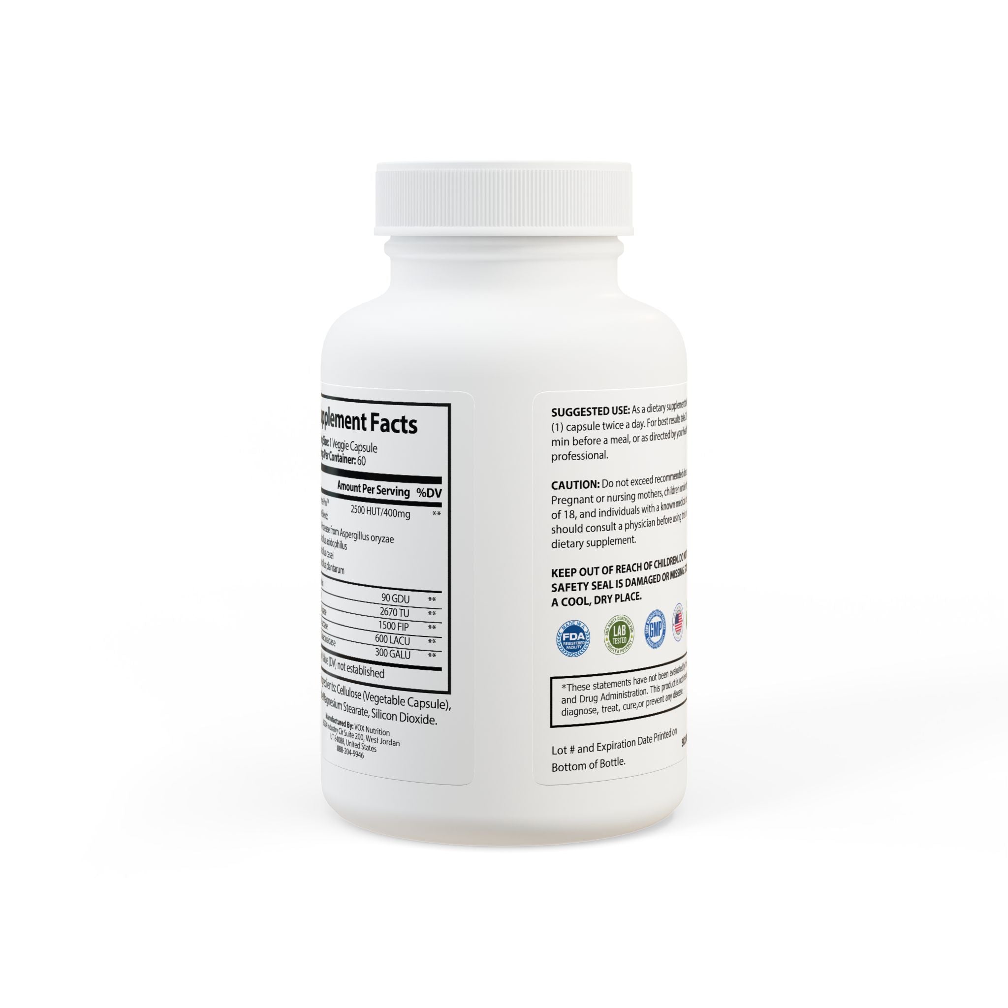 Base Camp Vital Digestive Enzyme Blend Supplement (60 Capsules)
