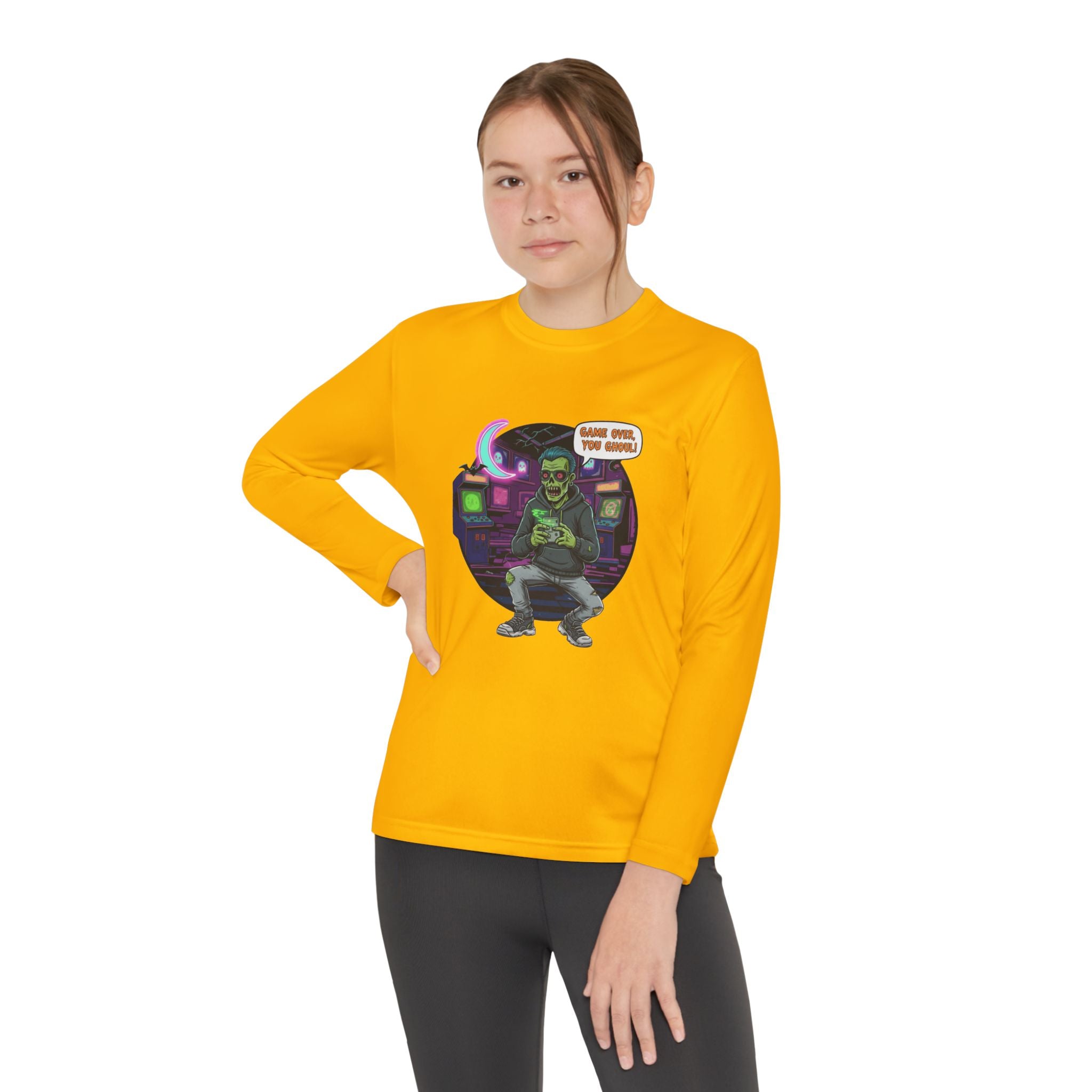 Youth Long Sleeve Tee, Gamer Shirt, Kids Graphic Tee, Halloween Costume Top, Fun Kids Apparel, Birthday Gift for Boys