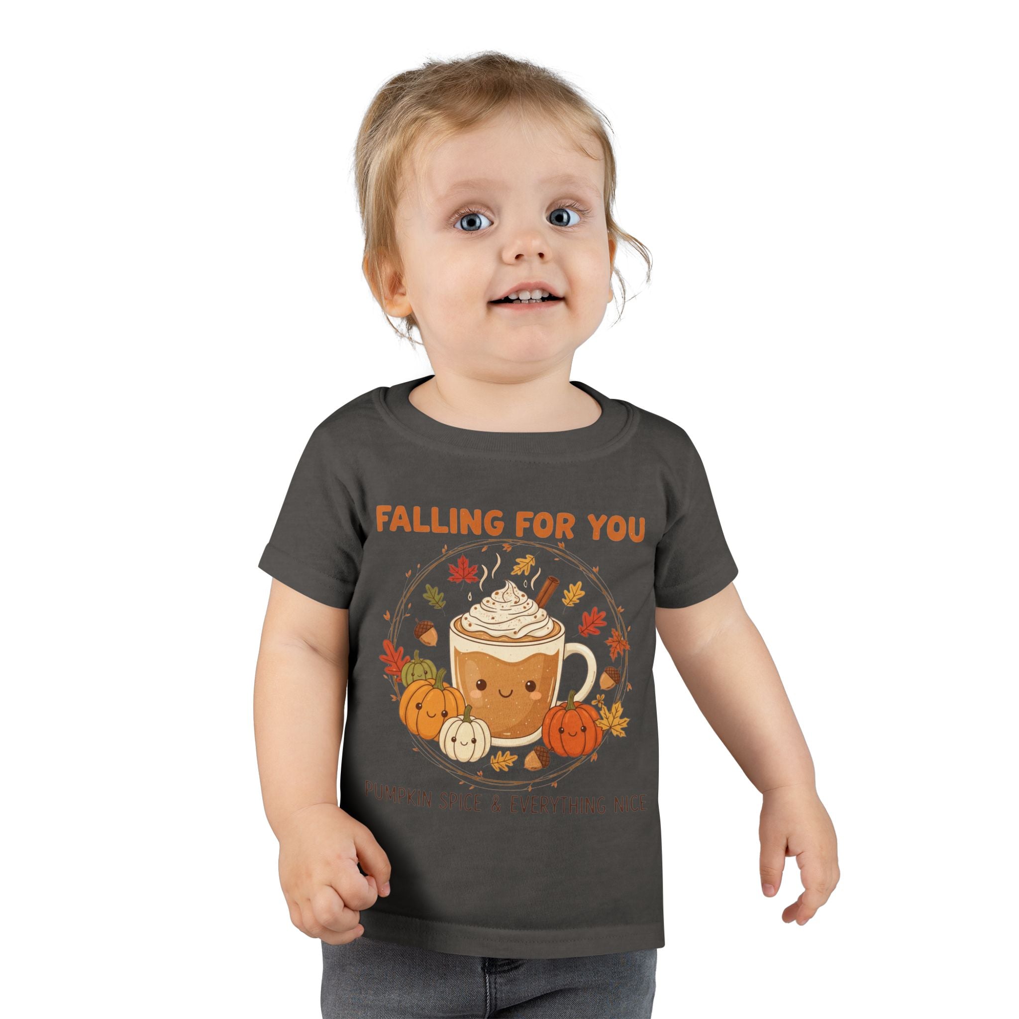 Fall-Themed Toddler T-Shirt, Cute Autumn Tee, Pumpkin Spice Fun, Thanksgiving Outfit, Seasonal Kids Apparel