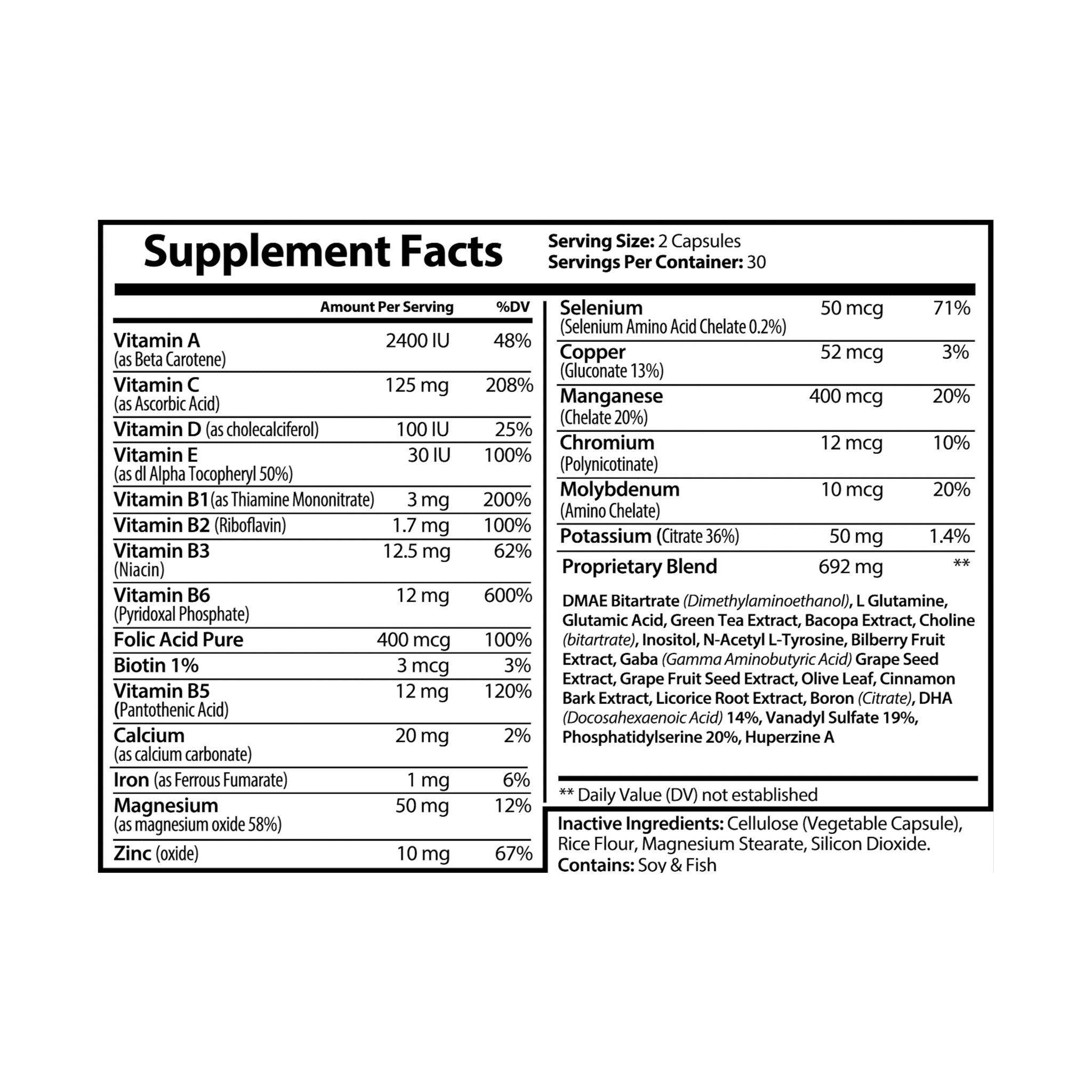 Base Camp Vital Brain Support Complex Supplement (60 Capsules)
