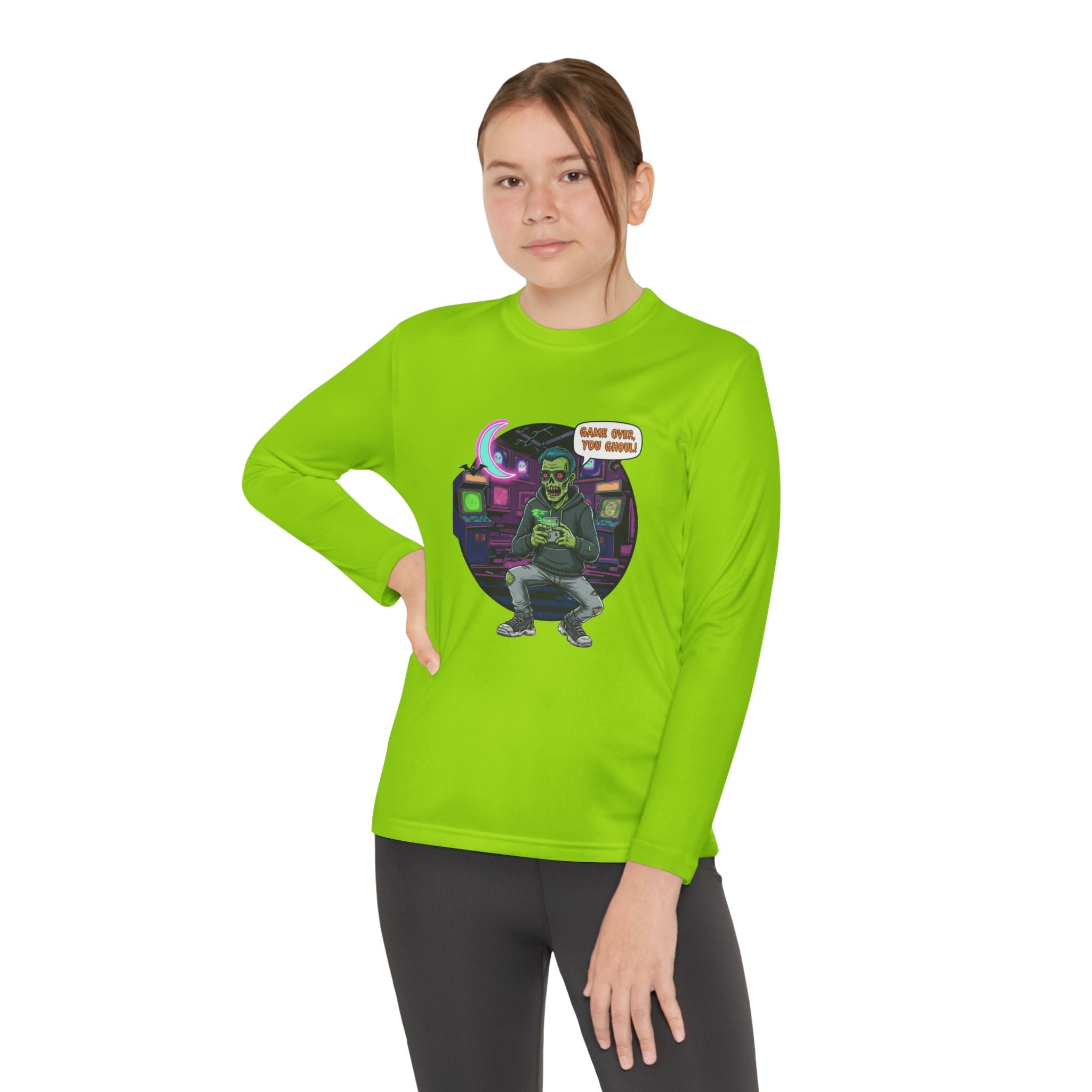Youth Long Sleeve Tee, Gamer Shirt, Kids Graphic Tee, Halloween Costume Top, Fun Kids Apparel, Birthday Gift for Boys