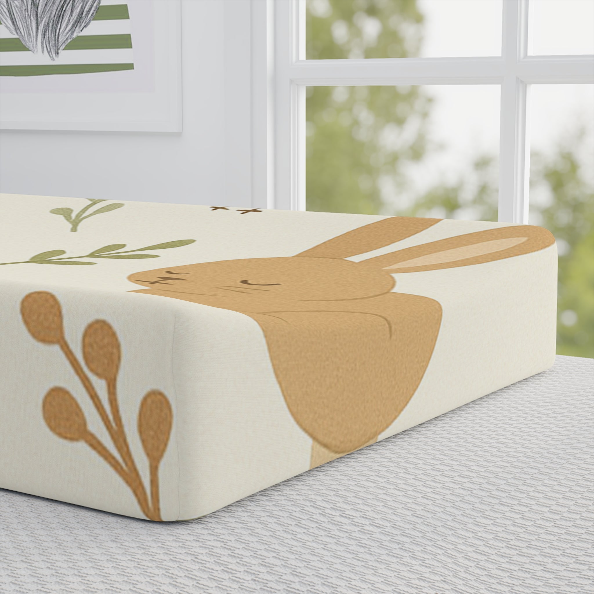 Floral Woodland Baby Changing Pad Cover - Soft and Stylish Nursery Accessory