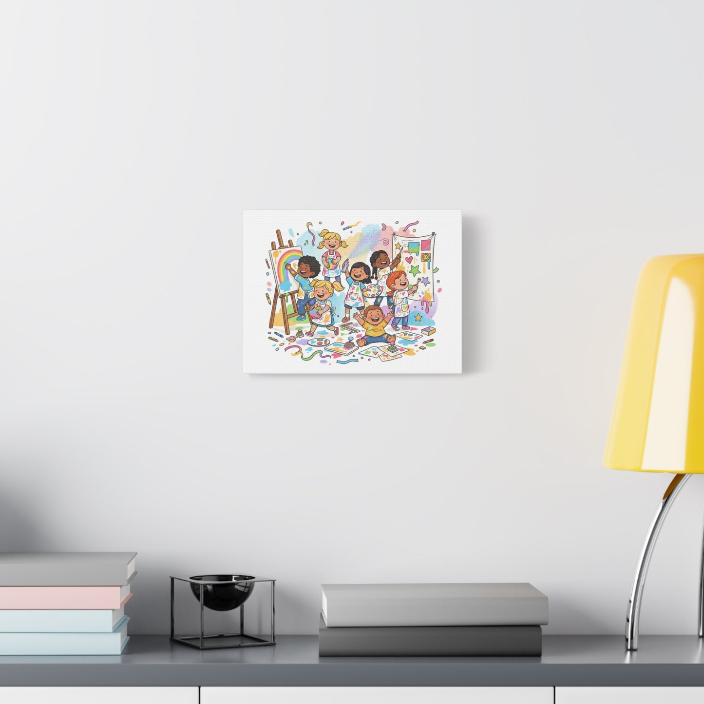 Kids Art Party Canvas — Colorful Children Painting Wall Art (free shipping)