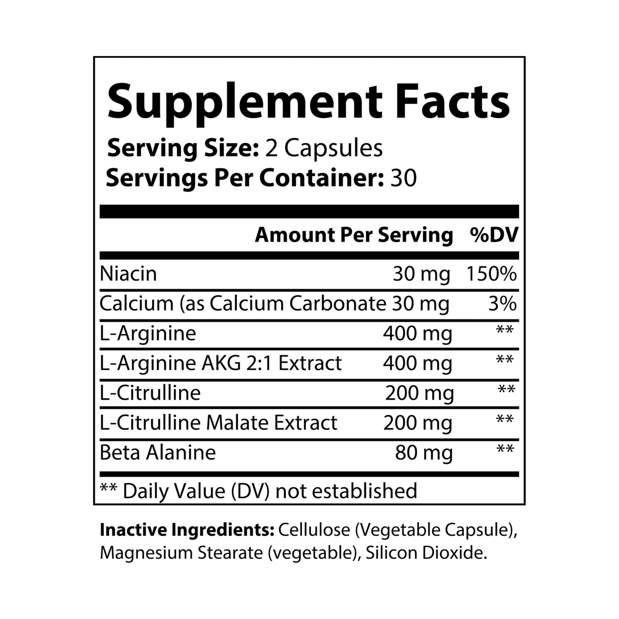 Base Camp Vital L-Arginine Supplement (60 Capsules)