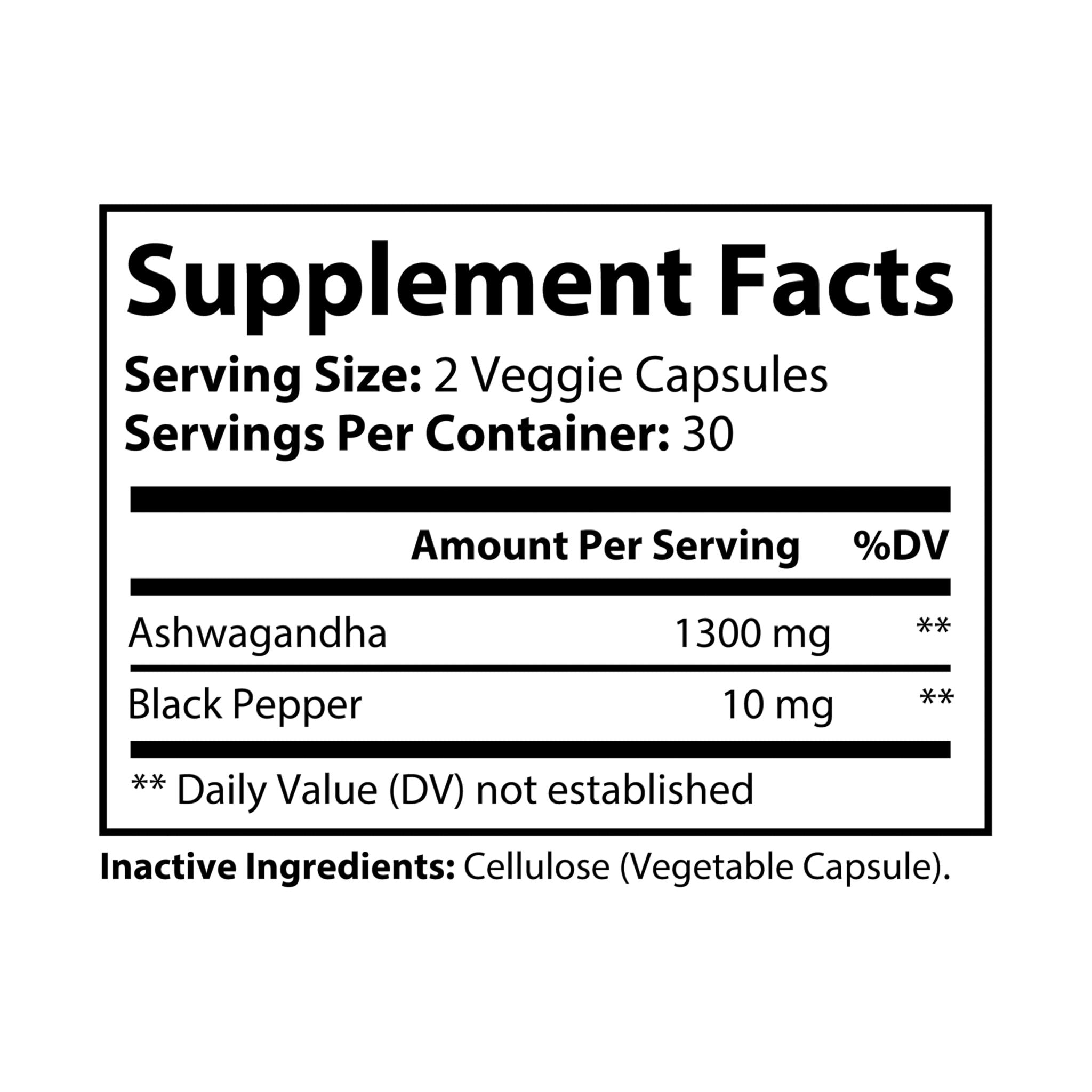 Base Camp Vital Ashwagandha and Black Pepper Supplement (60 capsules)