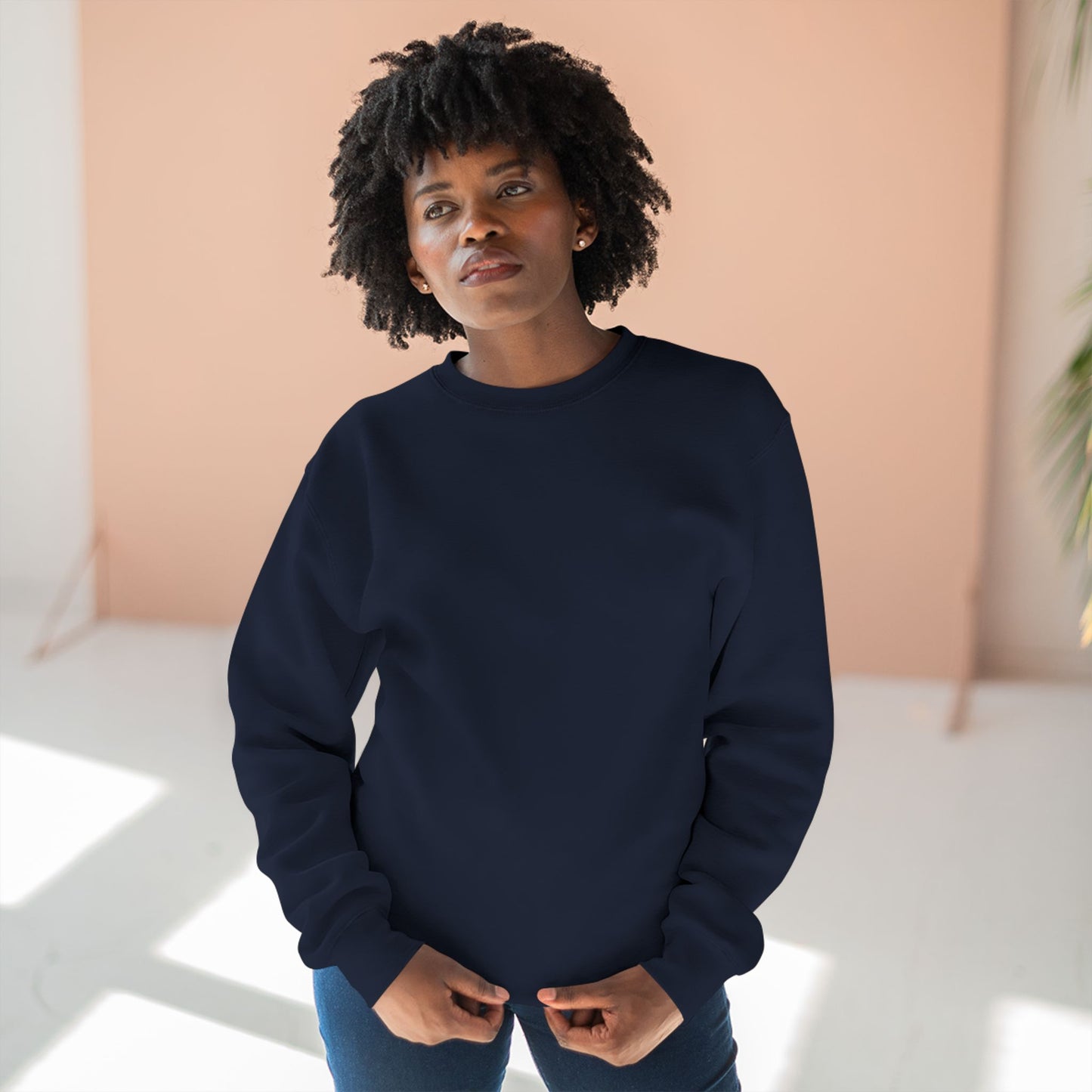 Women’s Cozy navy blue Crewneck Sweatshirt - Perfect for Everyday Comfort and Relaxation