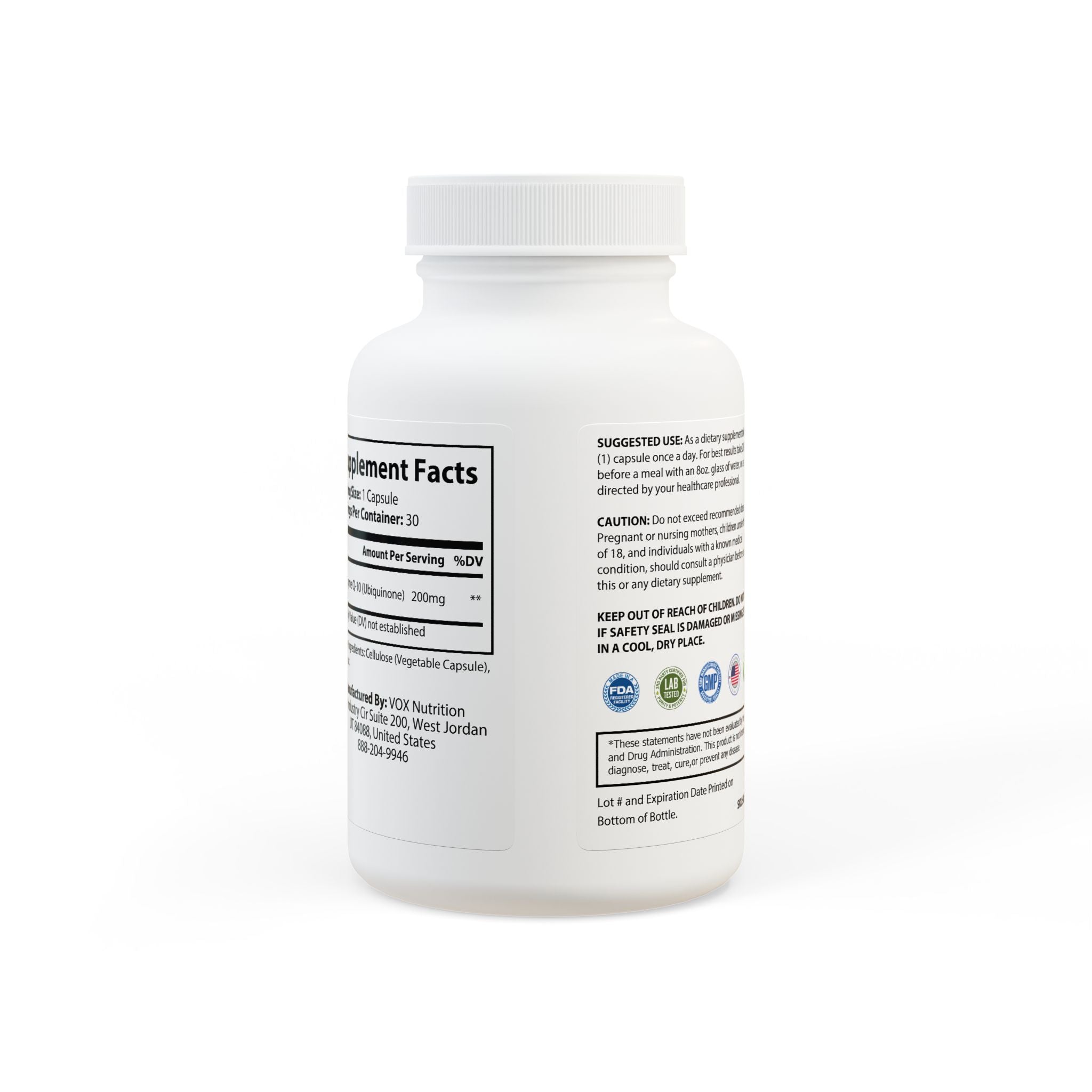 Base Camp Vital CoQ10 (Ubiquinone) Supplement (30 Capsules)