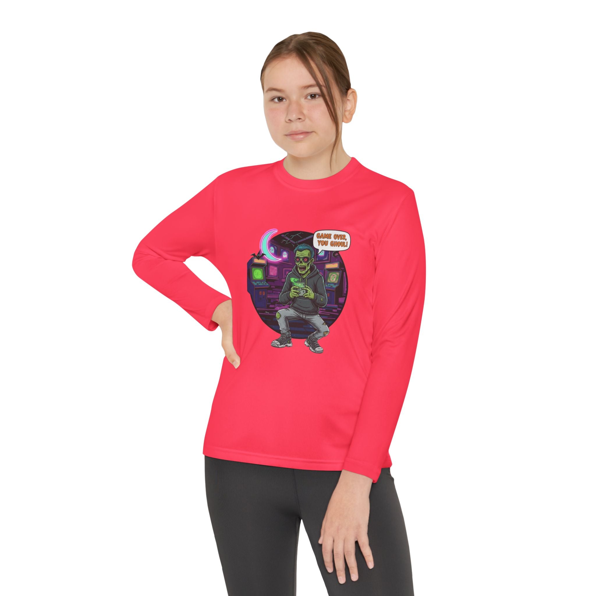 Youth Long Sleeve Tee, Gamer Shirt, Kids Graphic Tee, Halloween Costume Top, Fun Kids Apparel, Birthday Gift for Boys