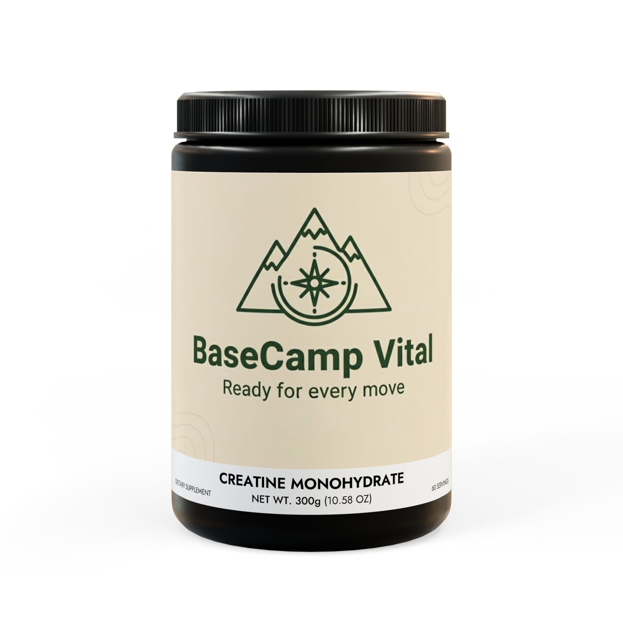 Base Camp Vital Creatine Monohydrate Supplement (300g, 10.58oz)