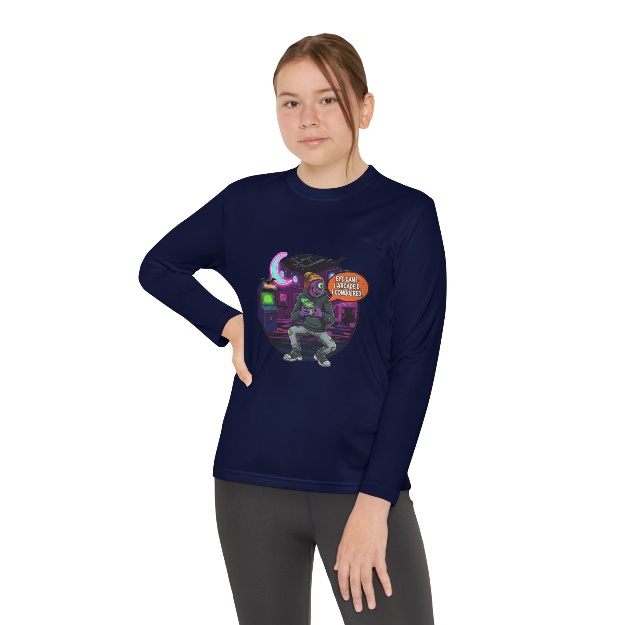 Youth Gamer Long Sleeve Tee, Retro Gaming Gift, Unisex Shirt, Video Game Apparel, Cute Gamer Top, Everyday Casual Wear