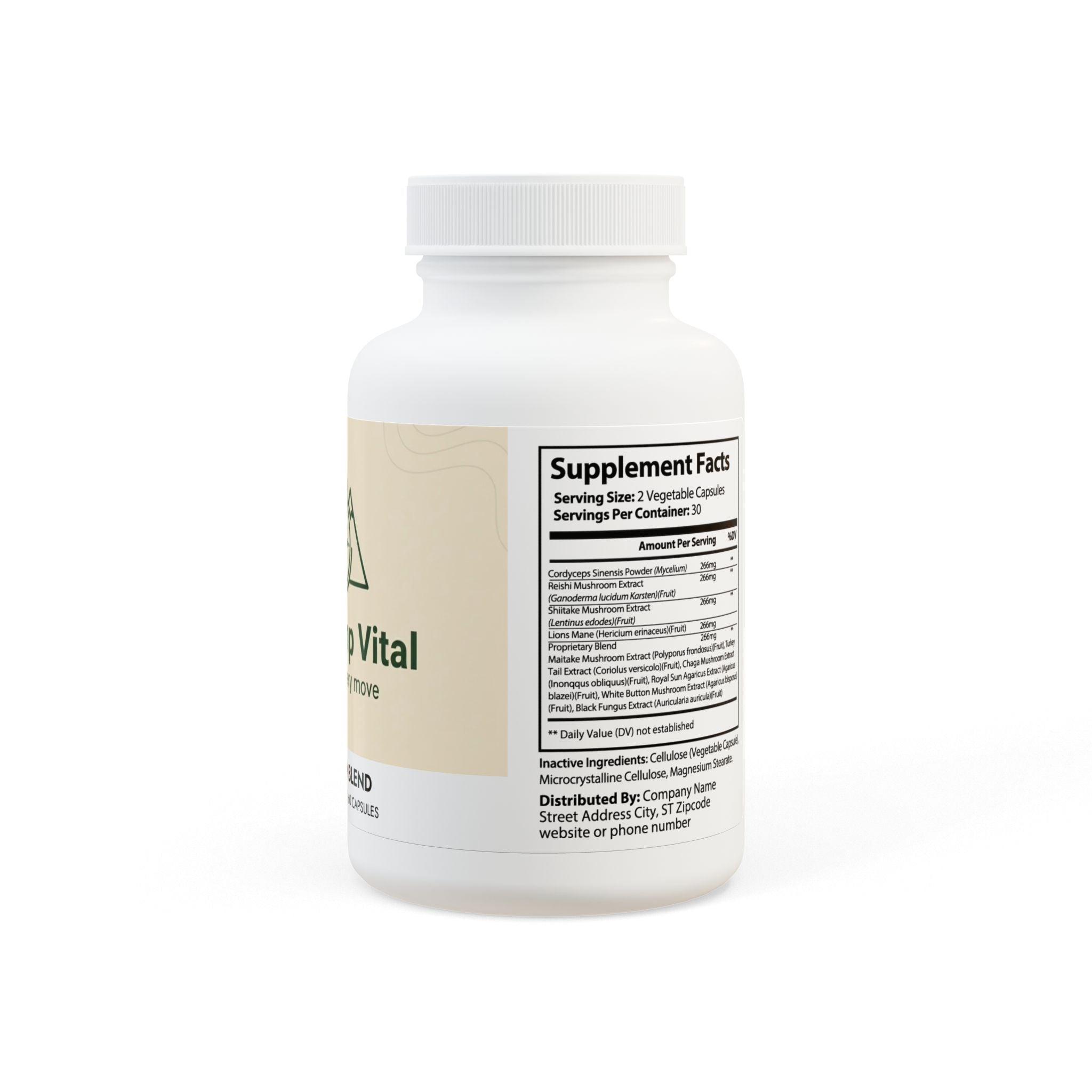 Base Camp Vital Mushroom Blend Supplement (60 Capsules)