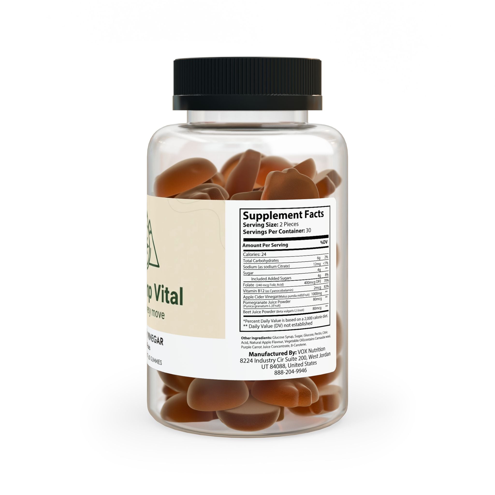 Base Camp Vital Apple Cider Vinegar Gummies (60 Gummies)