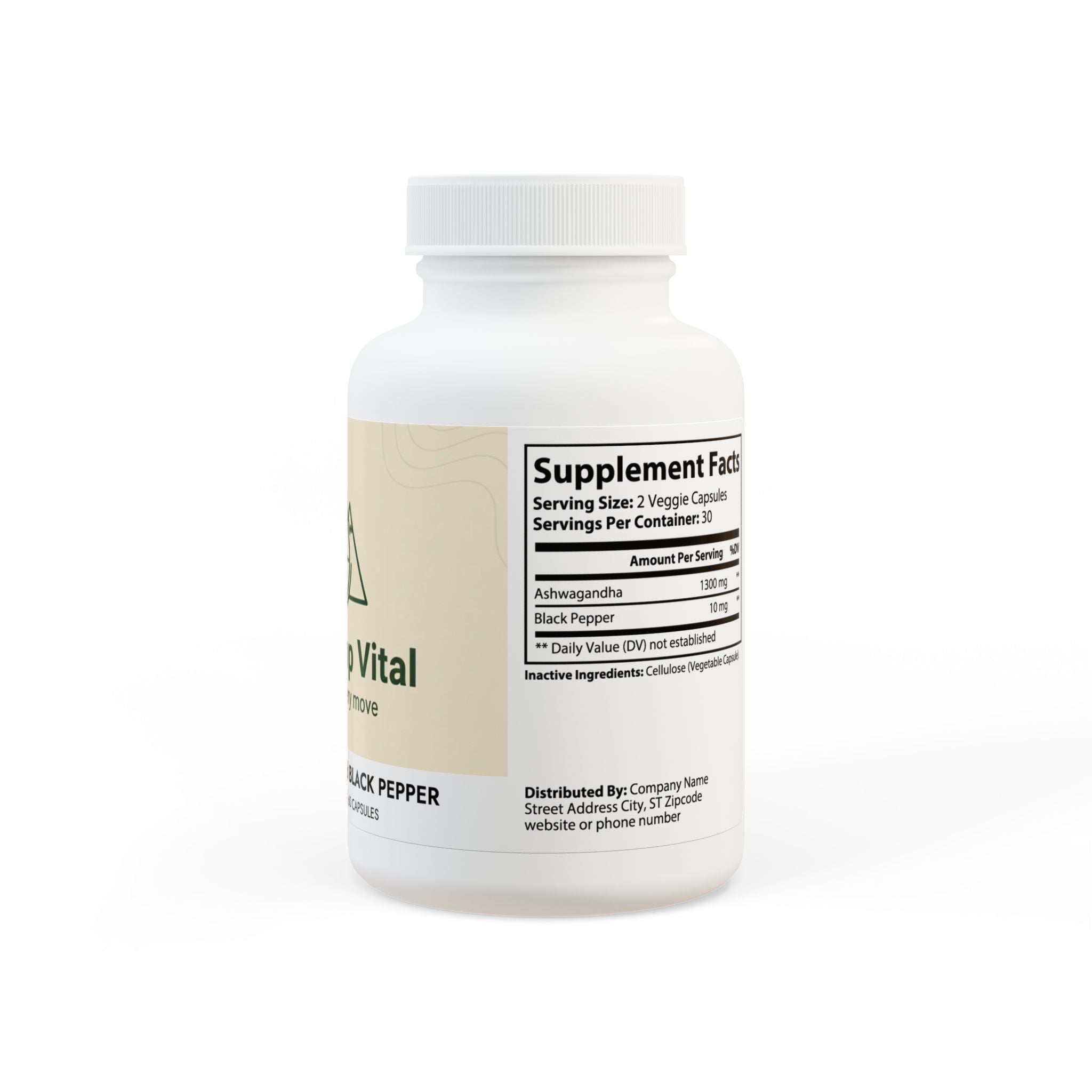 Base Camp Vital Ashwagandha and Black Pepper Supplement (60 capsules)