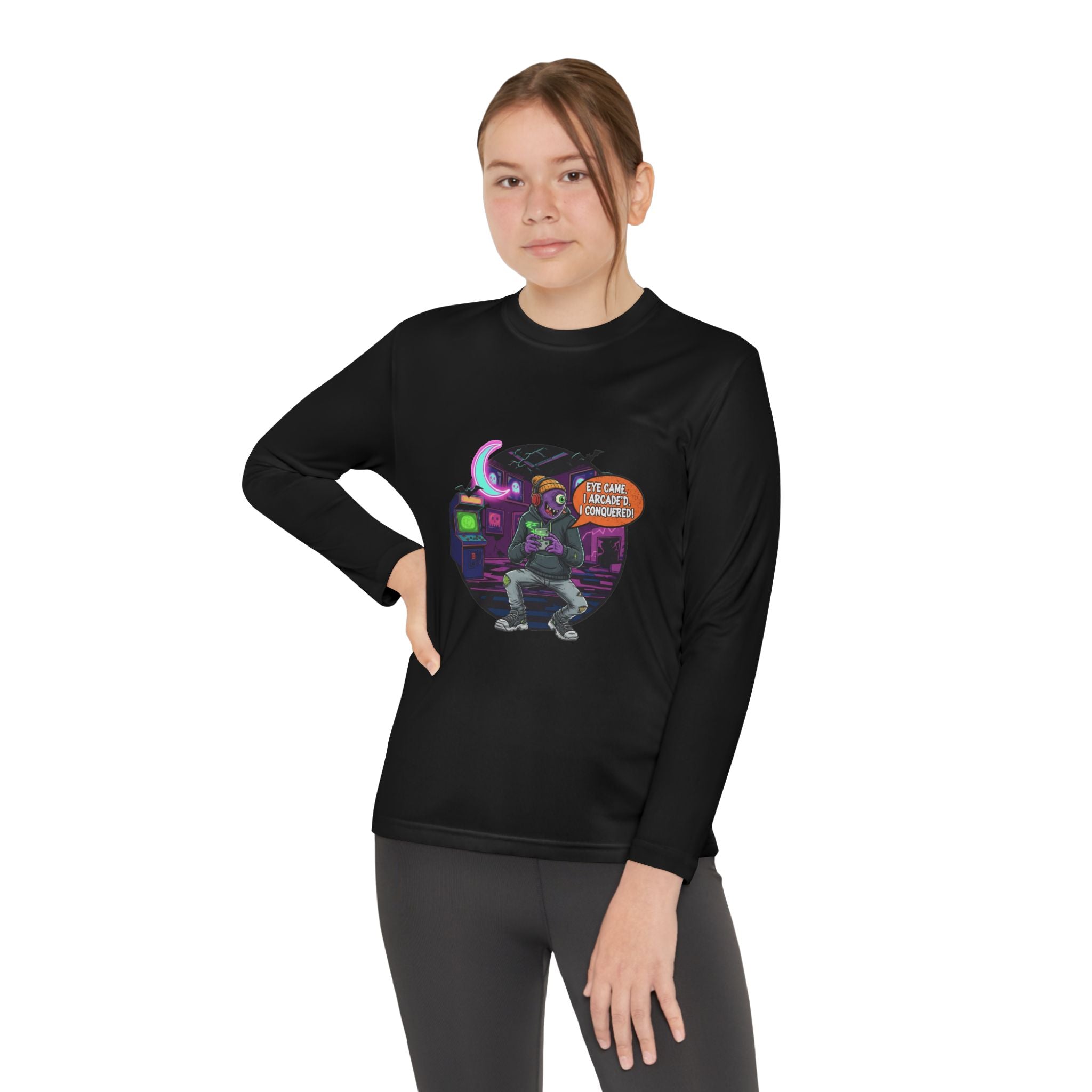 Youth Gamer Long Sleeve Tee, Retro Gaming Gift, Unisex Shirt, Video Game Apparel, Cute Gamer Top, Everyday Casual Wear