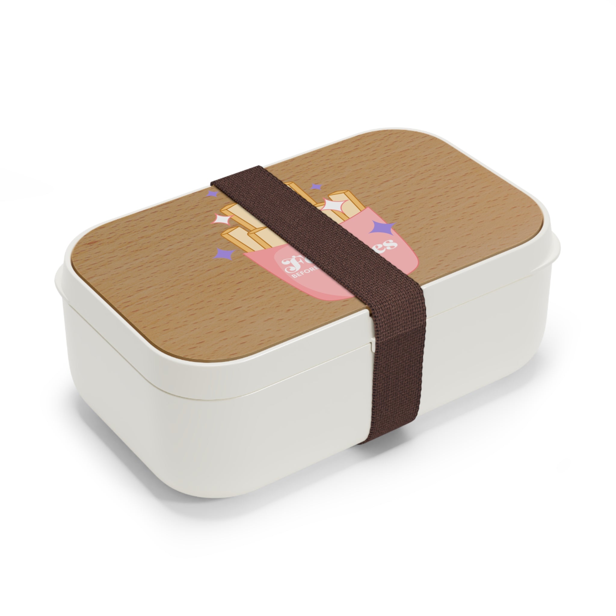 Foodie Bento Lunch Box with “food before dudes” Quote
