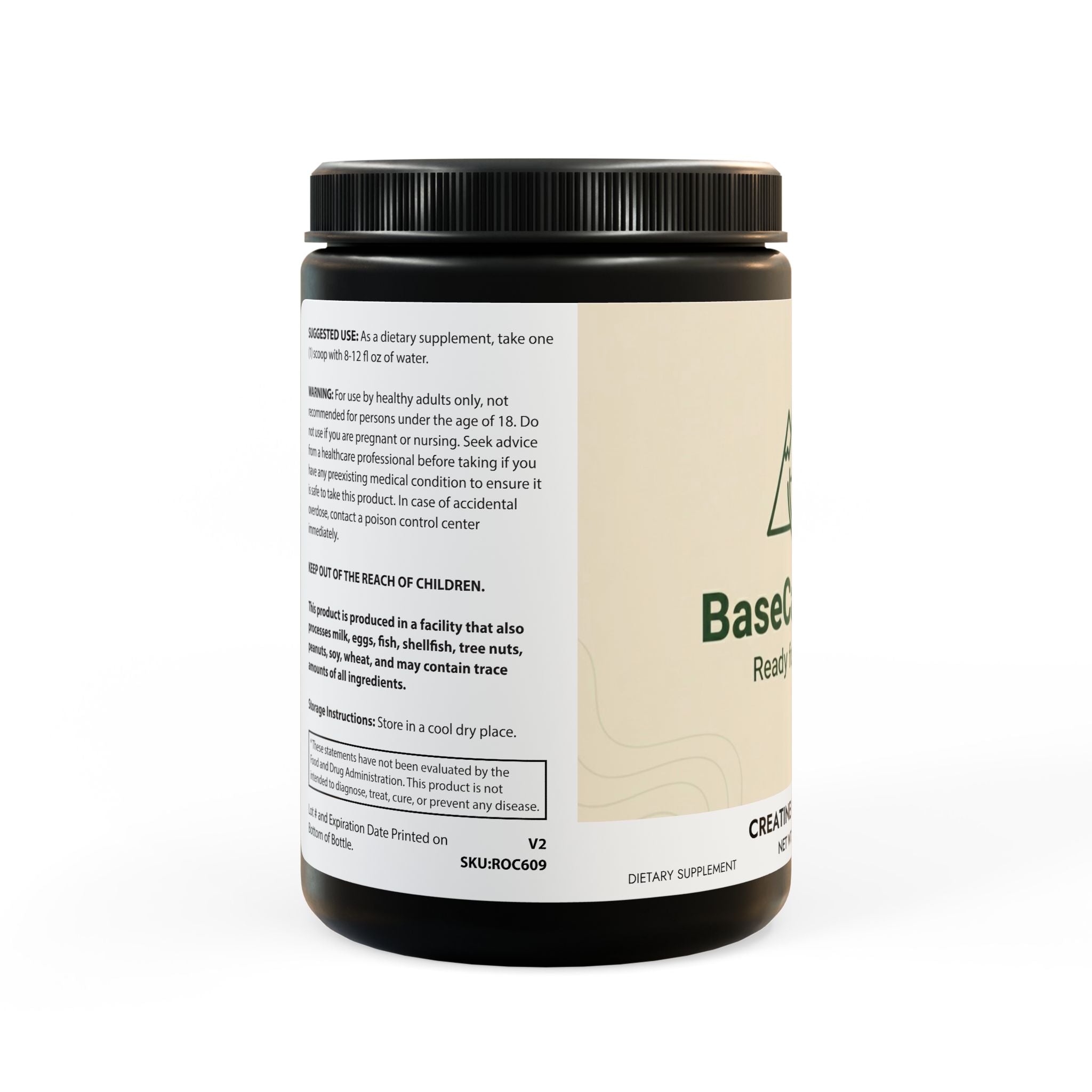 Base Camp Vital Creatine Monohydrate Supplement (300g, 10.58oz)