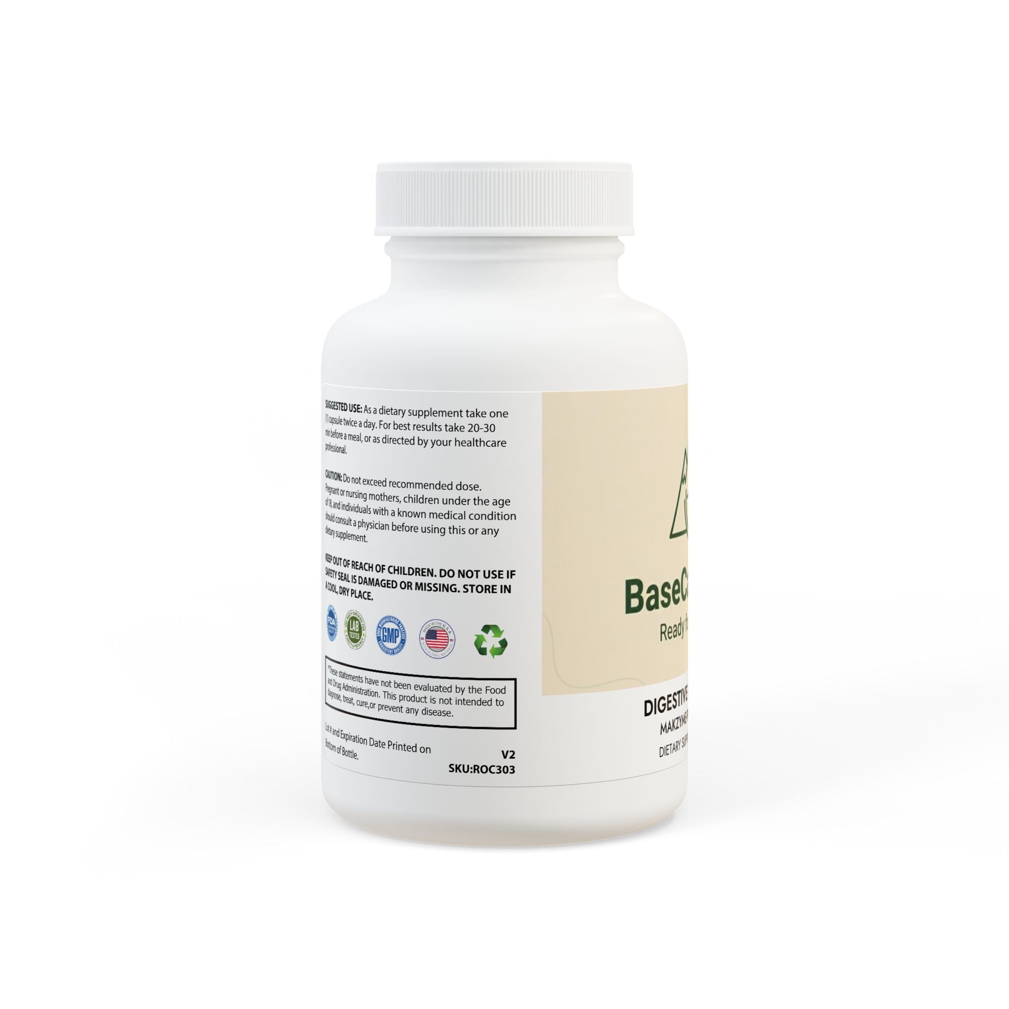 Base Camp Vital Digestive Enzyme Blend Supplement (60 Capsules)