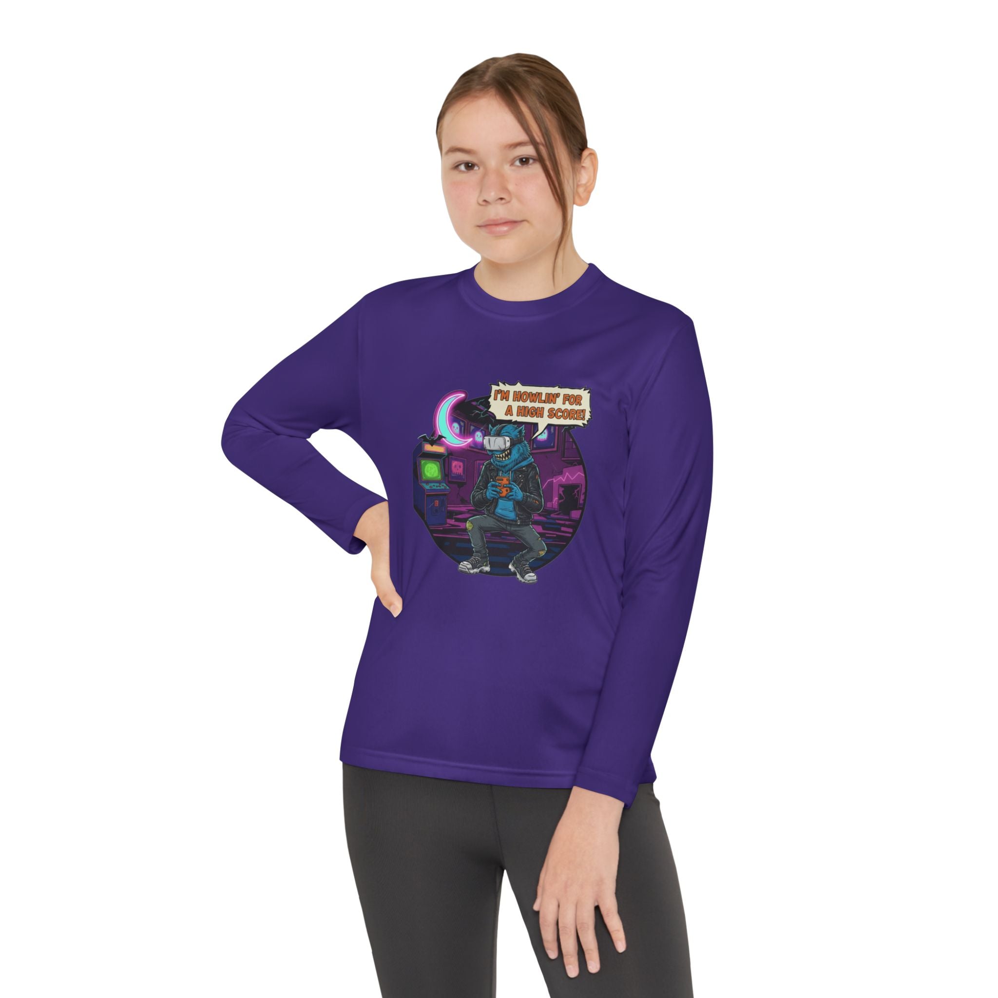 Youth Graphic Long Sleeve Tee - Cool Gamer Vibe, Perfect for Gaming Events, Birthdays, Holidays, Casual Wear, Gift Idea
